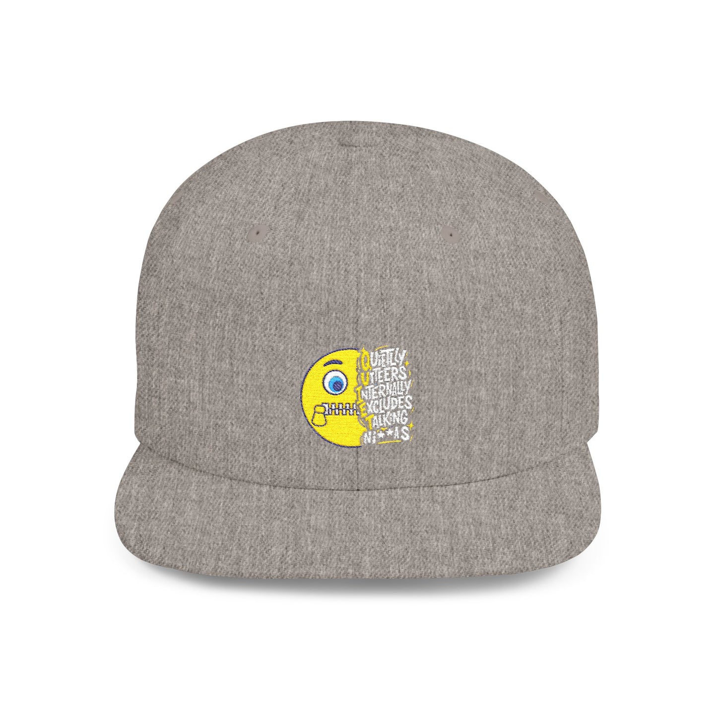 Q.U.I.E.T. Niggas Inspired Flat Bill Snapback Cap