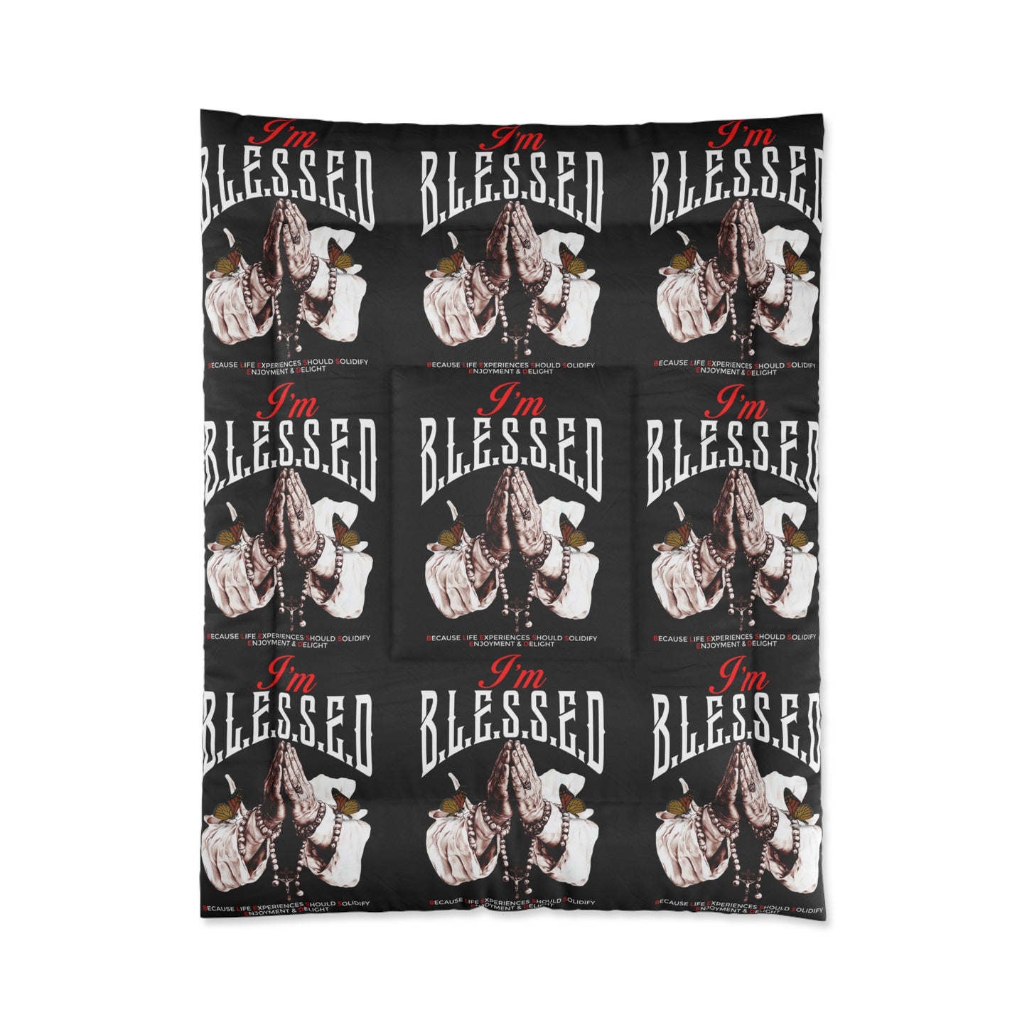 Blessed Comforter - Cozy Bedding for Spiritual Souls, Perfect for Home Decor, Gifts for Friends, Comforting Throw, Bedroom Makeover