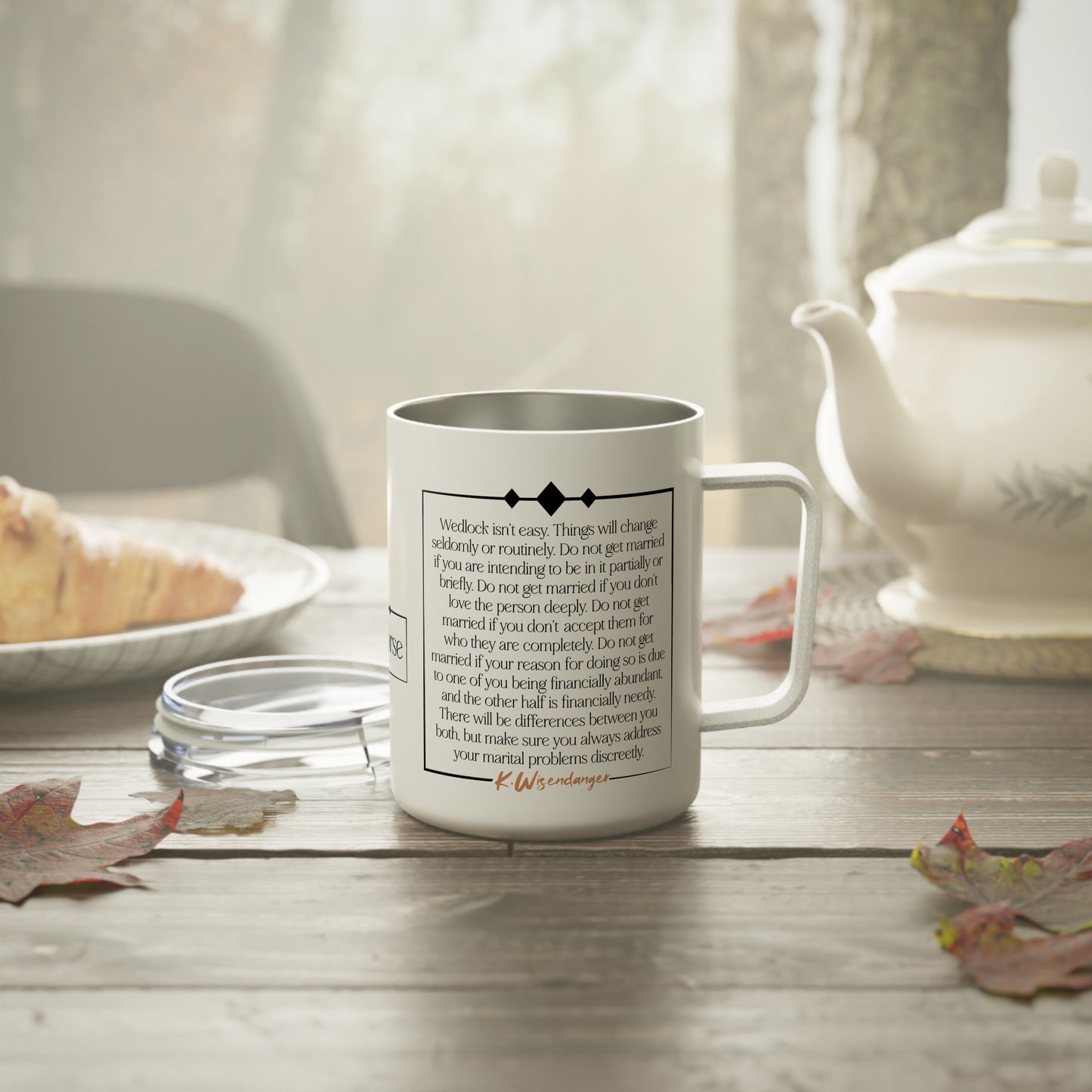 H.U.S.B.A.N.D. (His Union Should Be Absolutely Non Destructible) Insulated Coffee Mug with Love Quotes, Romantic Gift for Couples, Wedding Gift, Anniversary Present