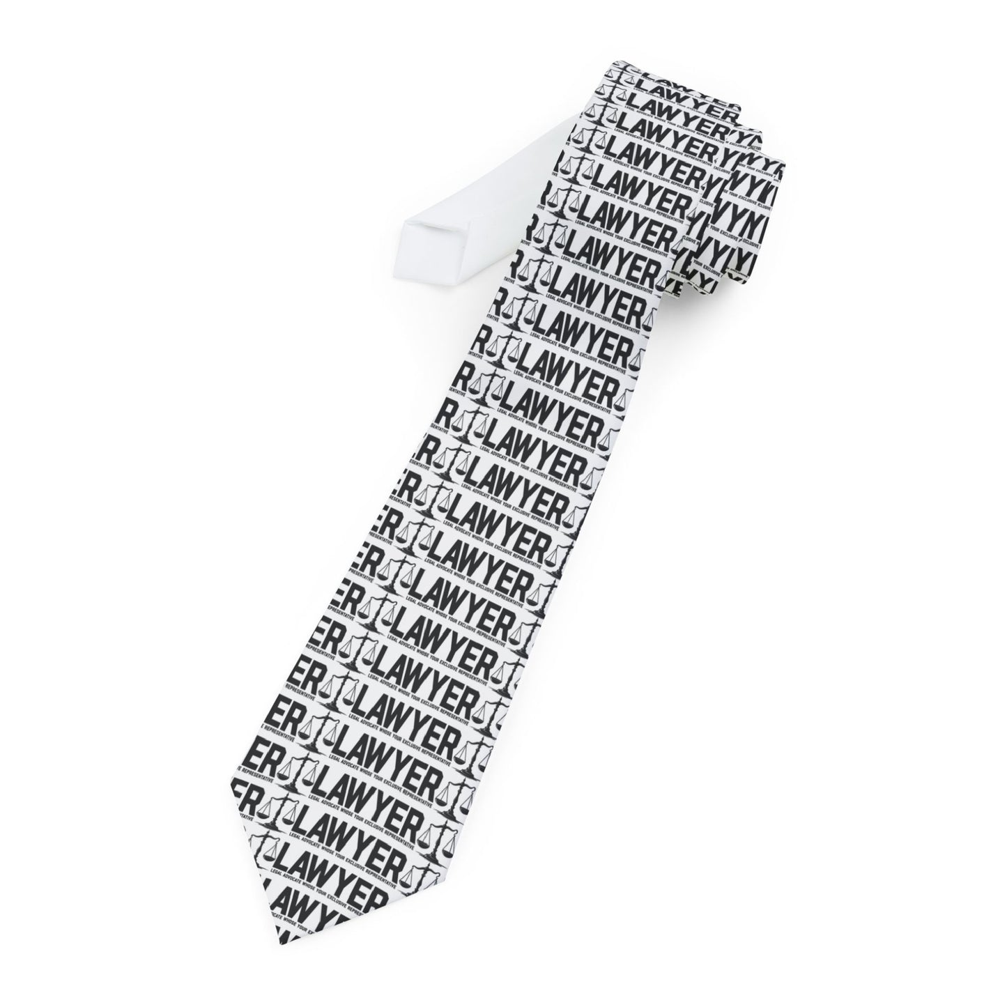 L.A.W.Y.E.R. Necktie - Stylish Tie for Attorneys, Graduations, Professional Events, Gift for Lawyers, Law Office Accessories, Custom Necktie