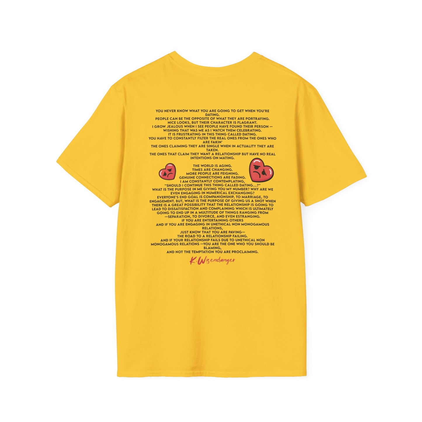 Funny Dating Quote Unisex Softstyle T-Shirt - Perfect for Singles and Valentine's Day