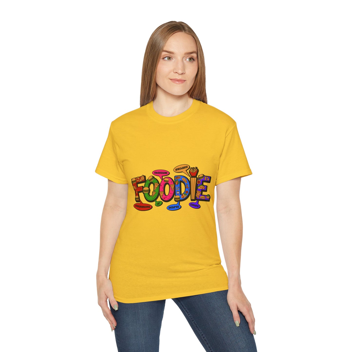 F.O.O.D.I.E. (Fascinating Obsessive Desires Involving Eating) Ultra Cotton Tee - Celebrate Culinary Passion