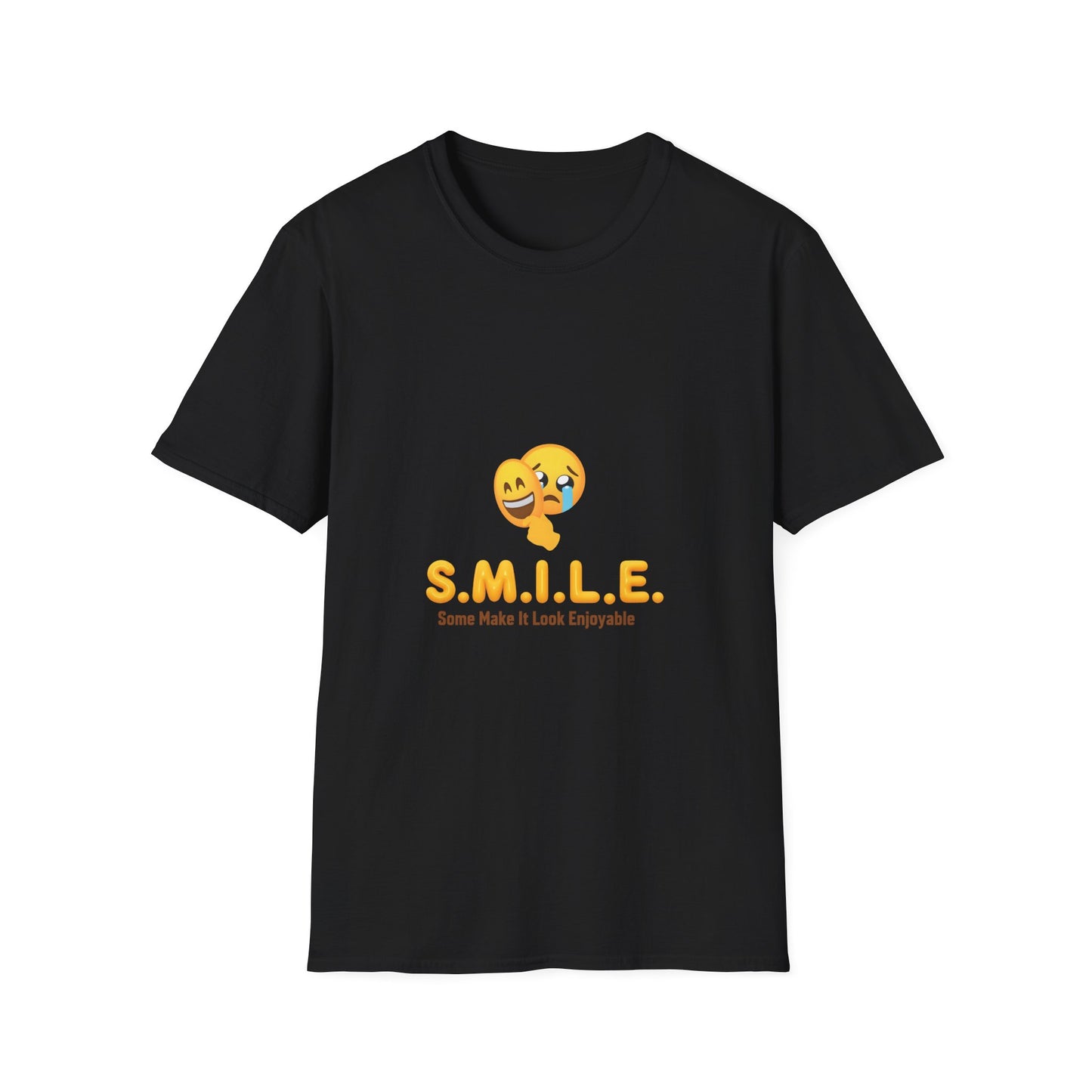 S.M.I.L.E. Unisex Emoji T-Shirt, Happiness Gift, Motivational Shirt, Casualwear, Birthday Apparel, Positive Vibes Tee