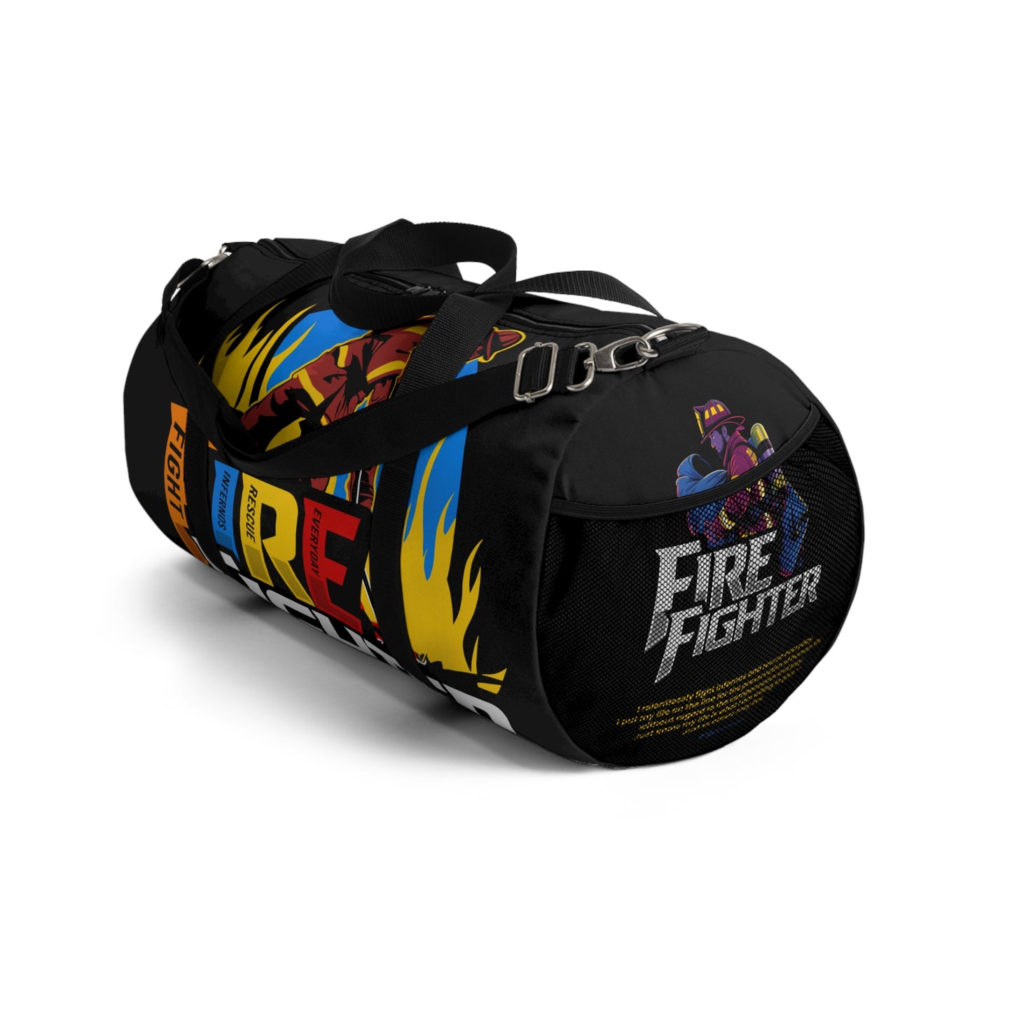 F.I.R.E. Fighter Duffel Bag: Gym Bag, Travel Bag, Sports Gear, Gifts for Firefighters, Motivational Workout Bag
