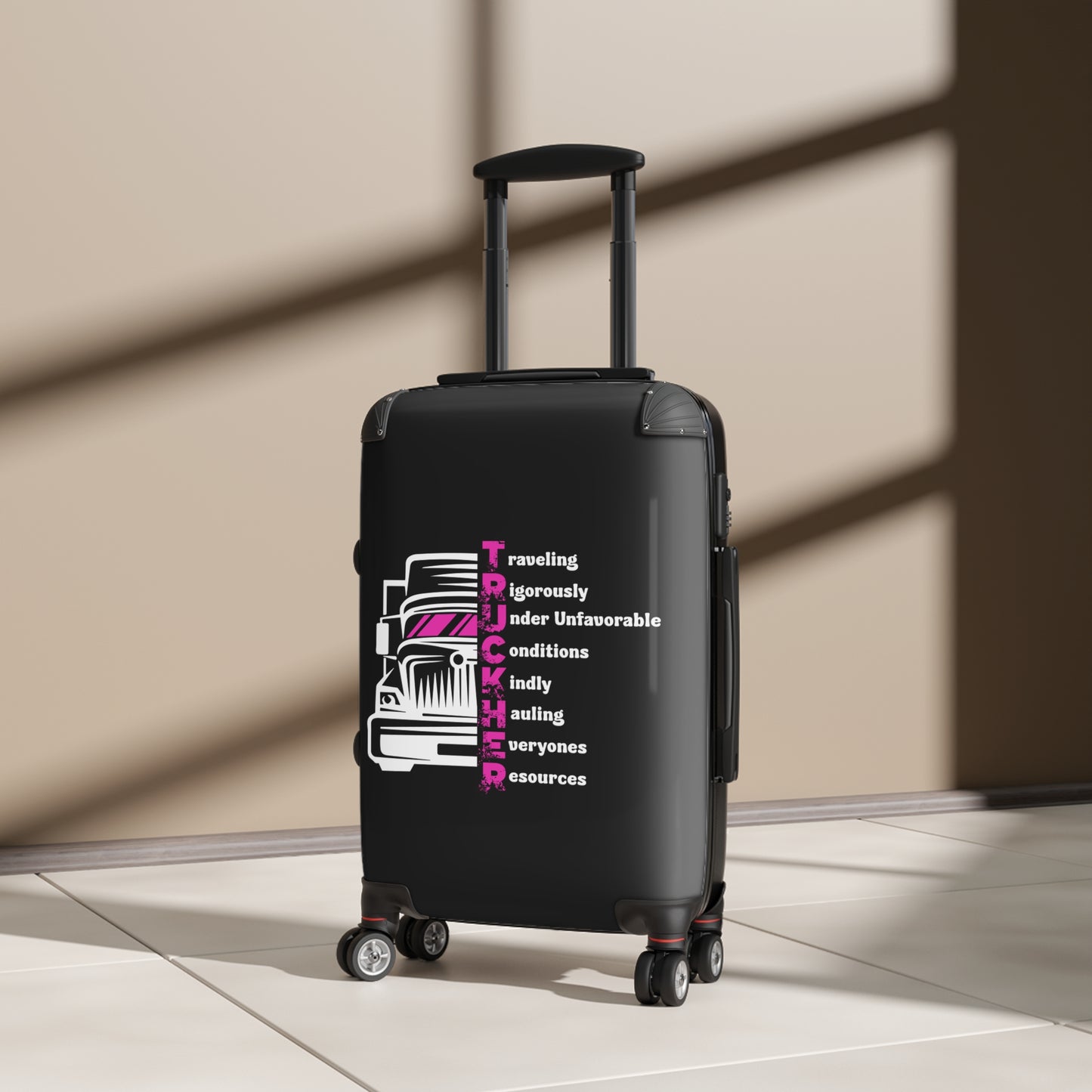 Trucker Suitcase with Travel Quotes - Perfect for Adventurers, Road Trips, Holiday Gifts, and Travel Enthusiasts