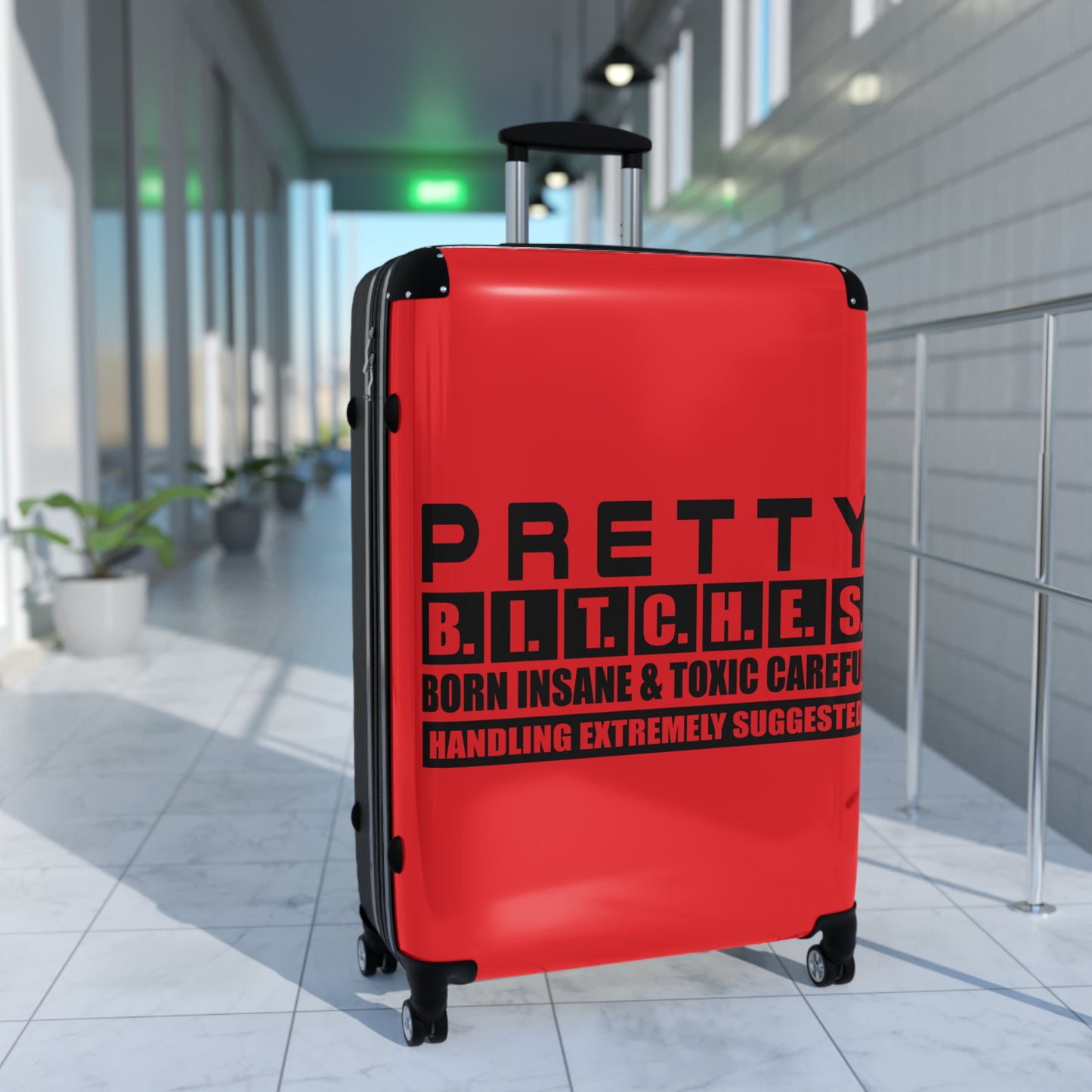 Pretty Bitches Suitcase for Adventurers, Carry-On Luggage, Travel Gift, Vacation Suitcase, Stylish Spinner