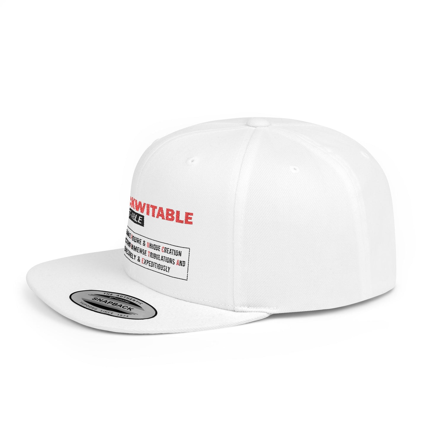 U.N.F.U.C.K.W.I.T.A.B.L.E. Flat Bill Snapback Hat | Bold Statement Cap, Fashion Accessory, Unique Gift, Casual Wear, Trendy Headwear