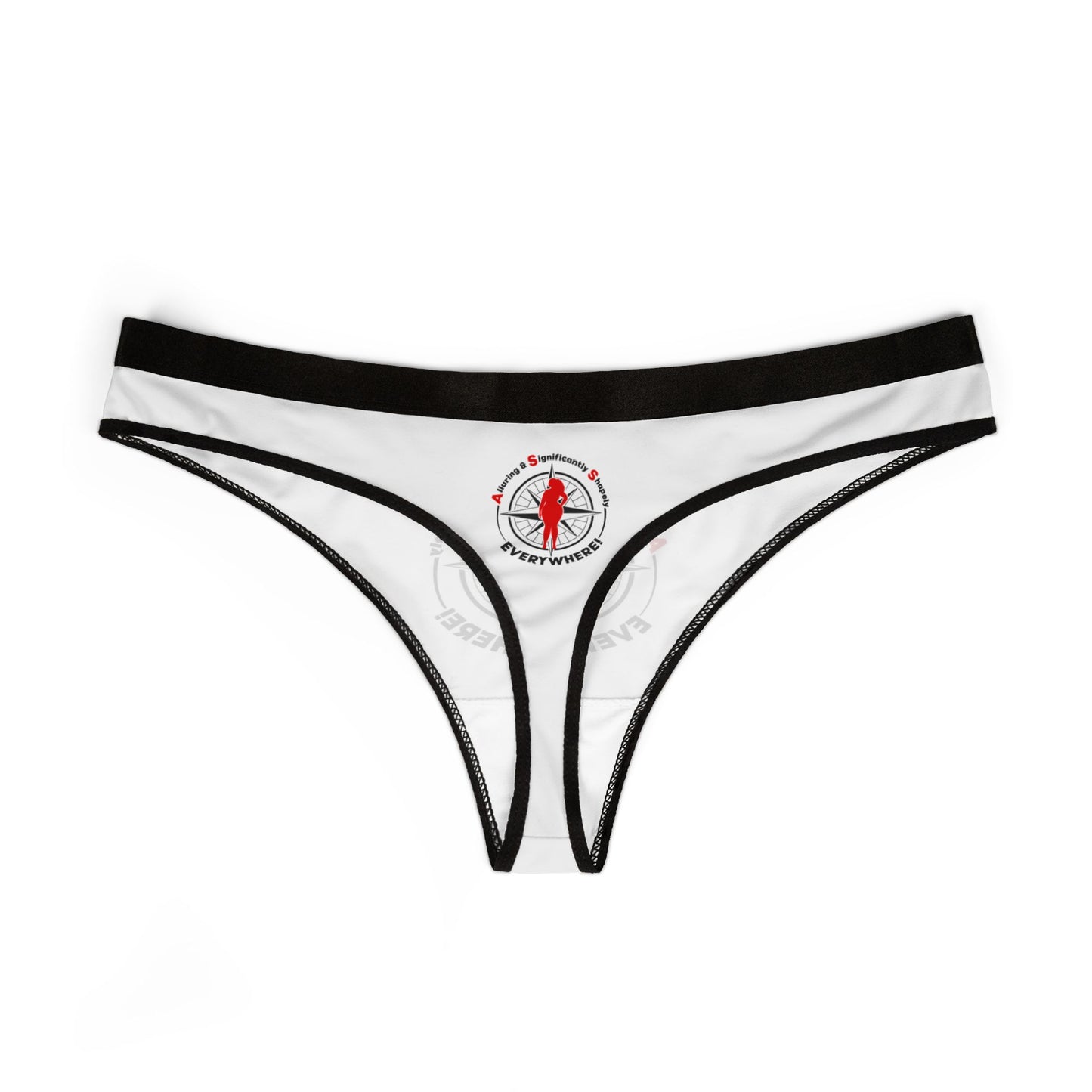 A.S.S. Everywhere (Alluring Significantly Shapely) Women's Thongs - Funny Lingerie, Feminine Underwear, Gift for Her