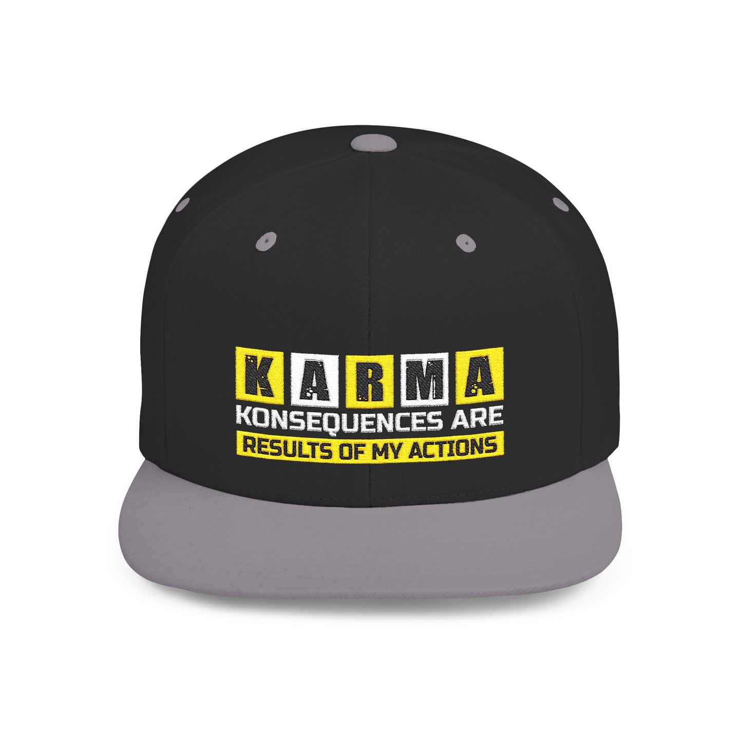 K.A.R.M.A. Snapback Hat with Motivational Quote | Perfect for Casual Wear, Gifts, and Celebrations