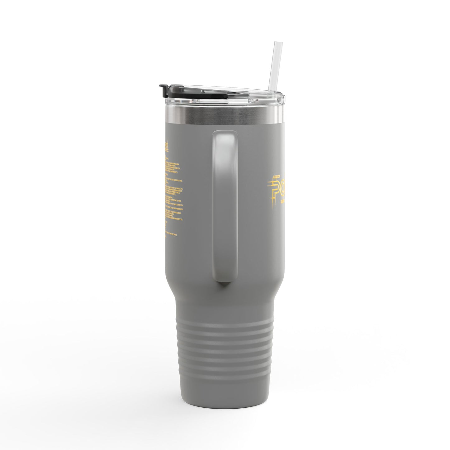 P.O.L.I.C.E. (Professional Officer of Law Improving Communities on Earth) Insulated Travel Mug, 40oz -for Law Enforcement