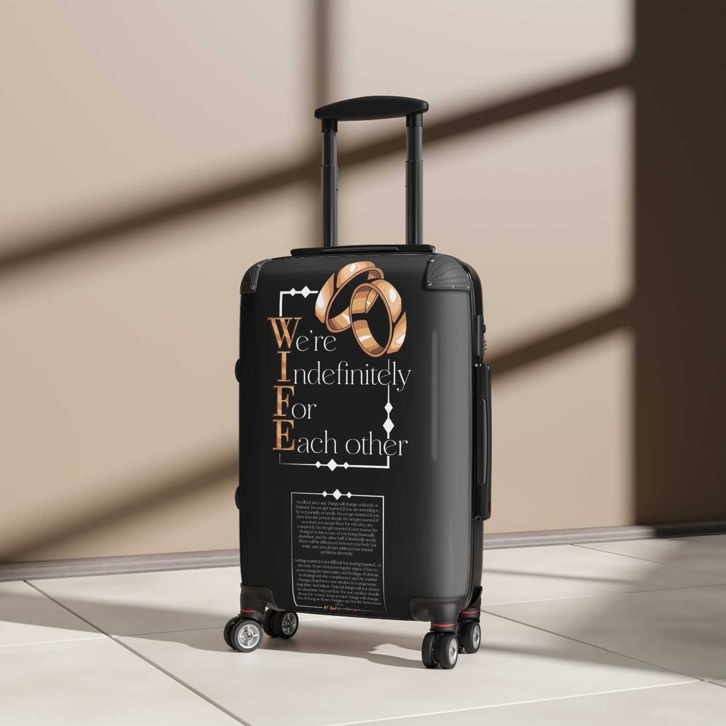 W.I.F.E. (We're Indefinitely For Each-Other) Romantic Travel Suitcase - Perfect for Couples, Honeymoon Essentials, Wedding Gifts, Anniversary Celebration, Love Journey