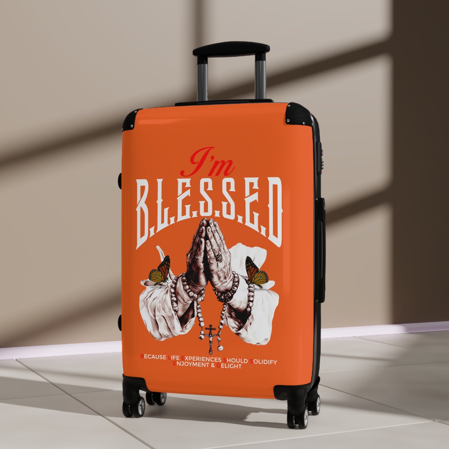 Blessed Suitcase - Travel Luggage, Perfect for Holidays, Gift for Travelers, Inspirational Carry-On, Faith-Based Travel Gear