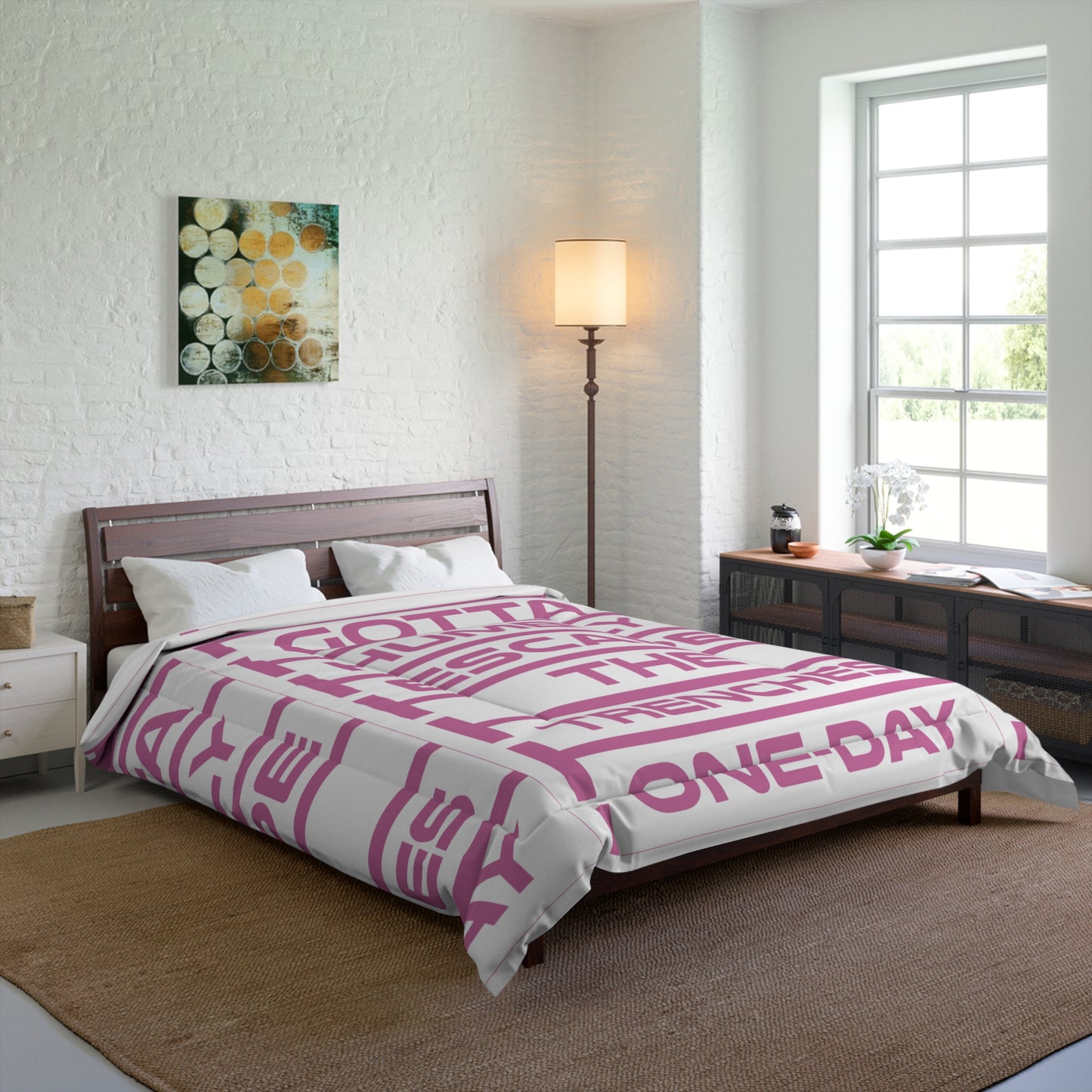 G.H.E.T.T.O. Comforter - Modern Home Decor, Funky Bedding, Gift for Teens, Unique Housewarming, Cozy Bedroom Accessory