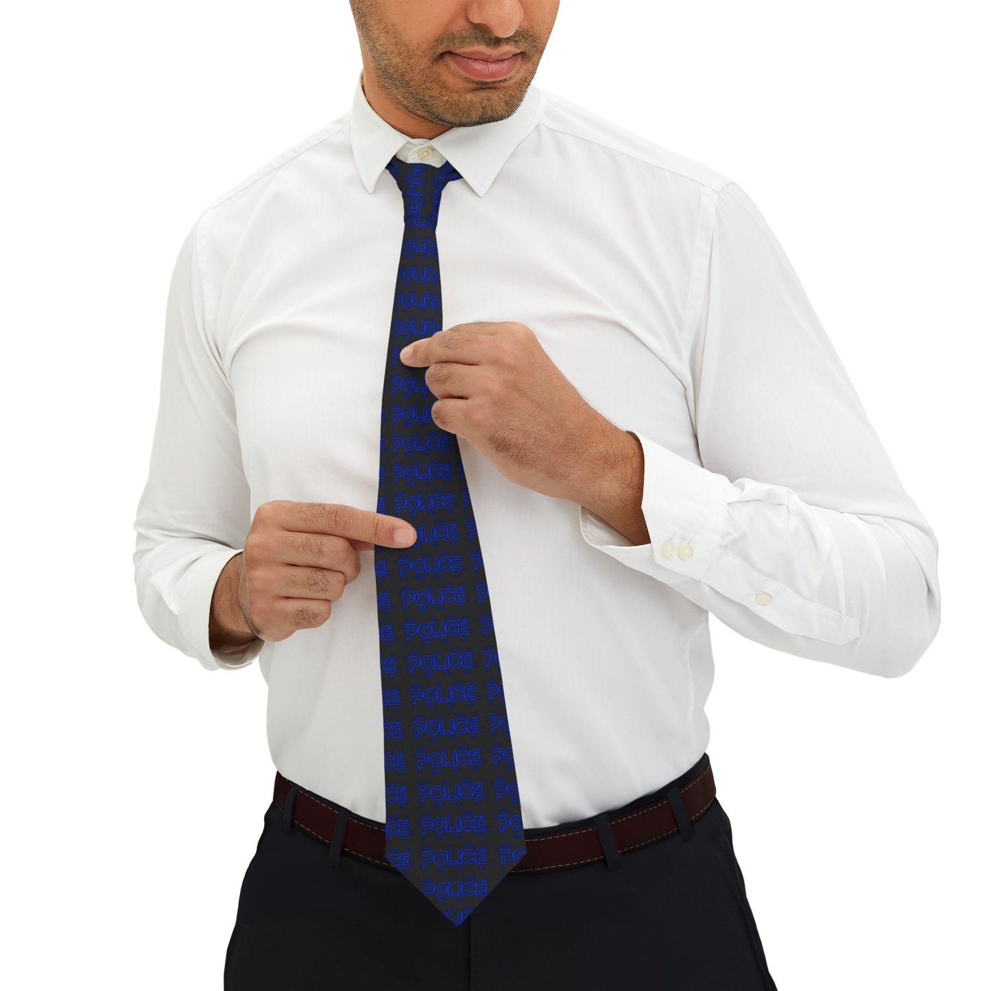 P.O.L.I.C.E. Stylish Necktie | Elegant Tie for Men, Business Attire, Wedding Accessory, Gift for Him, Formal Events
