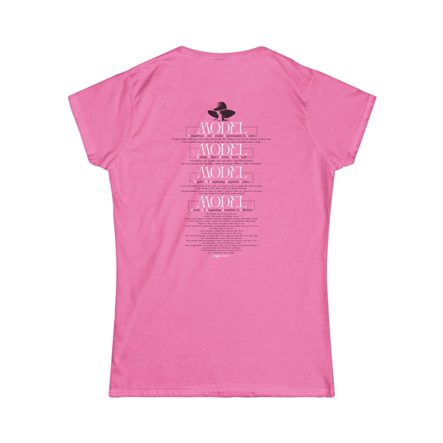 Chic Women's Softstyle Tee - 'I'm a Model' Fashion Quote Shirt