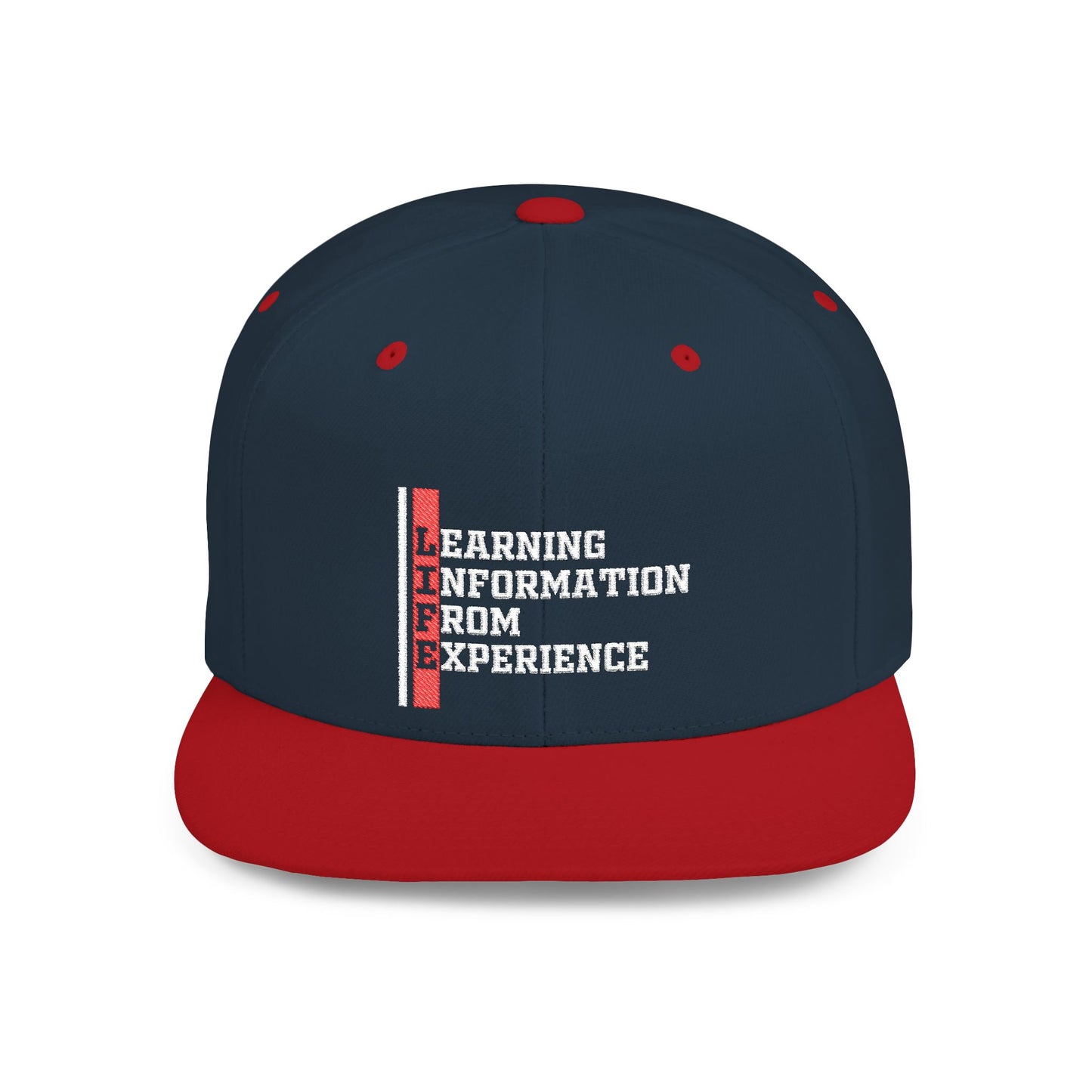 L.I.F.E. Snapback Cap, Trendy Flat Bill Hat for Casual Outings, Perfect Gift for Graduates, Stylish Streetwear