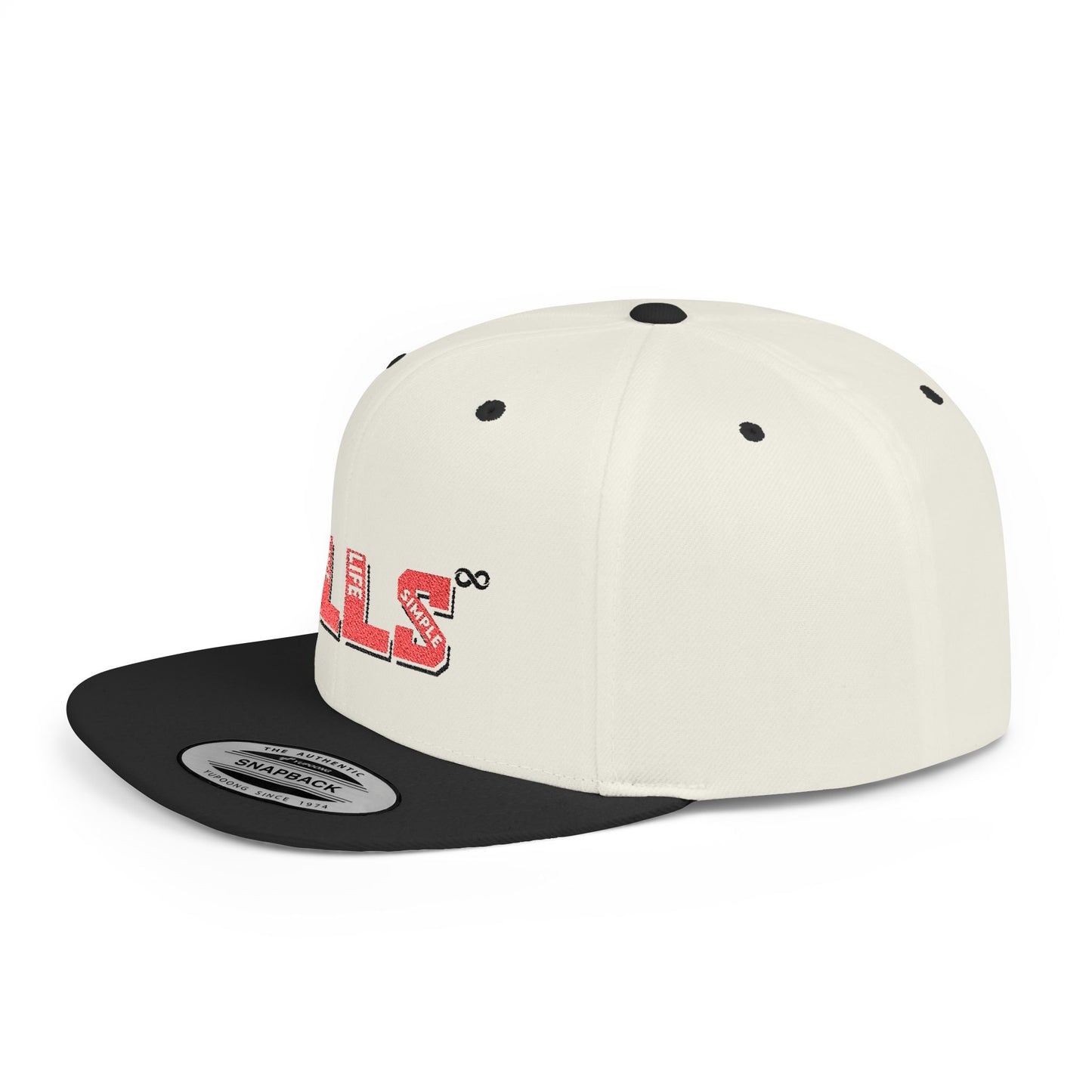 B.I.L.L.S. Snapback Cap, Trendy Flat Bill Hat for Sports Fans, Customizable Snapback, Gift for Him, Perfect for Game Day