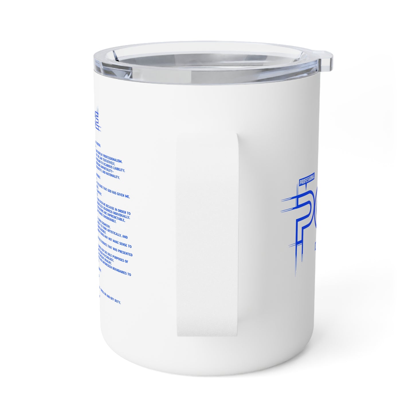 P.O.L.I.C.E. (Professional Officer of Law Improving Communities on Earth) Stylish Insulated Coffee Mug | Perfect for Law Enforcement