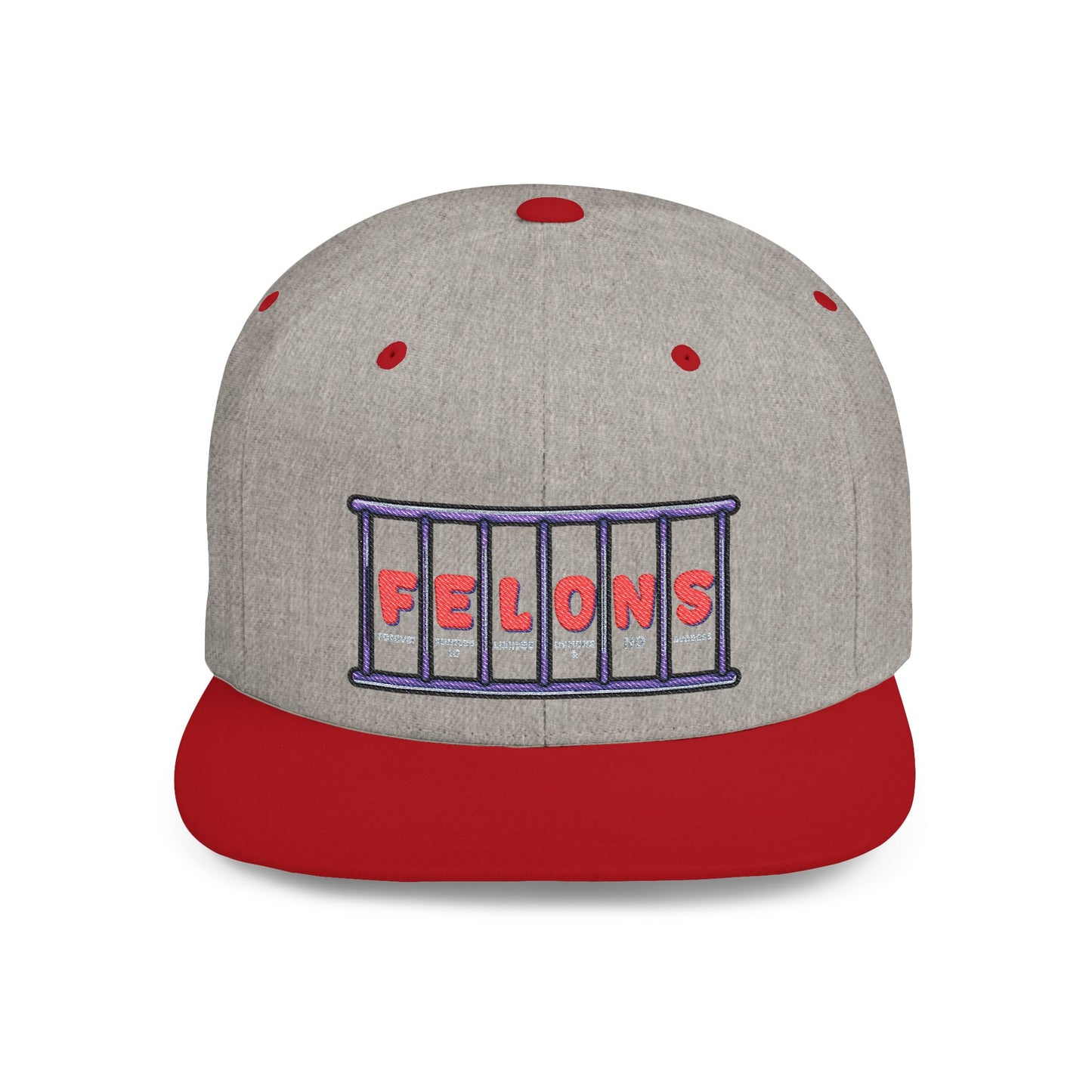 F.E.L.O.N.S. Flat Bill Snapback Hat | Stylish Streetwear, Hip Hop Fashion, Unique Gift for Friends, Casual Everyday Wear, Trendy Accessory