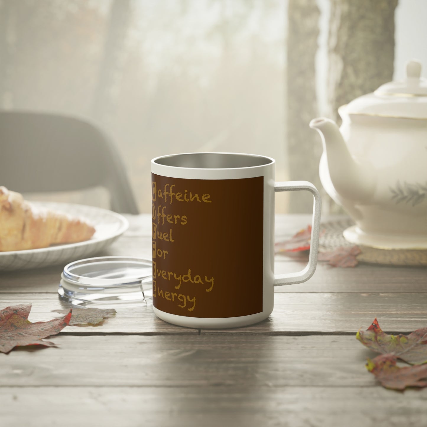 C.O.F.F.E.E. (Caffeine Offers Fuel For Everyday Energy) 10oz Insulated Coffee Mug - Perfect for Coffee Lovers