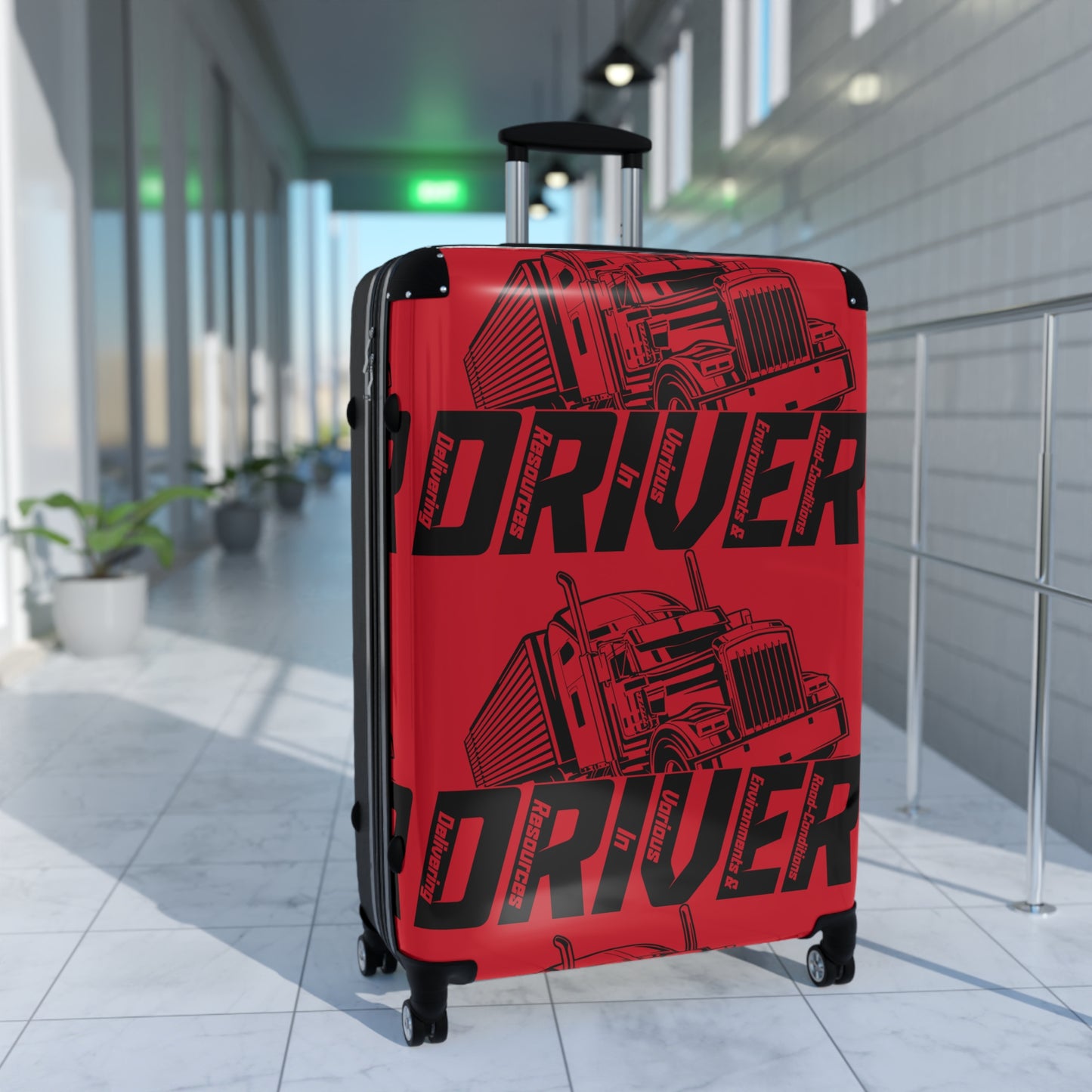 Bold Truck Driver Suitcase - Travel Luggage for Truck Enthusiasts, Perfect Gift for Travelers, Road Trip Essentials, Unique Carry-On