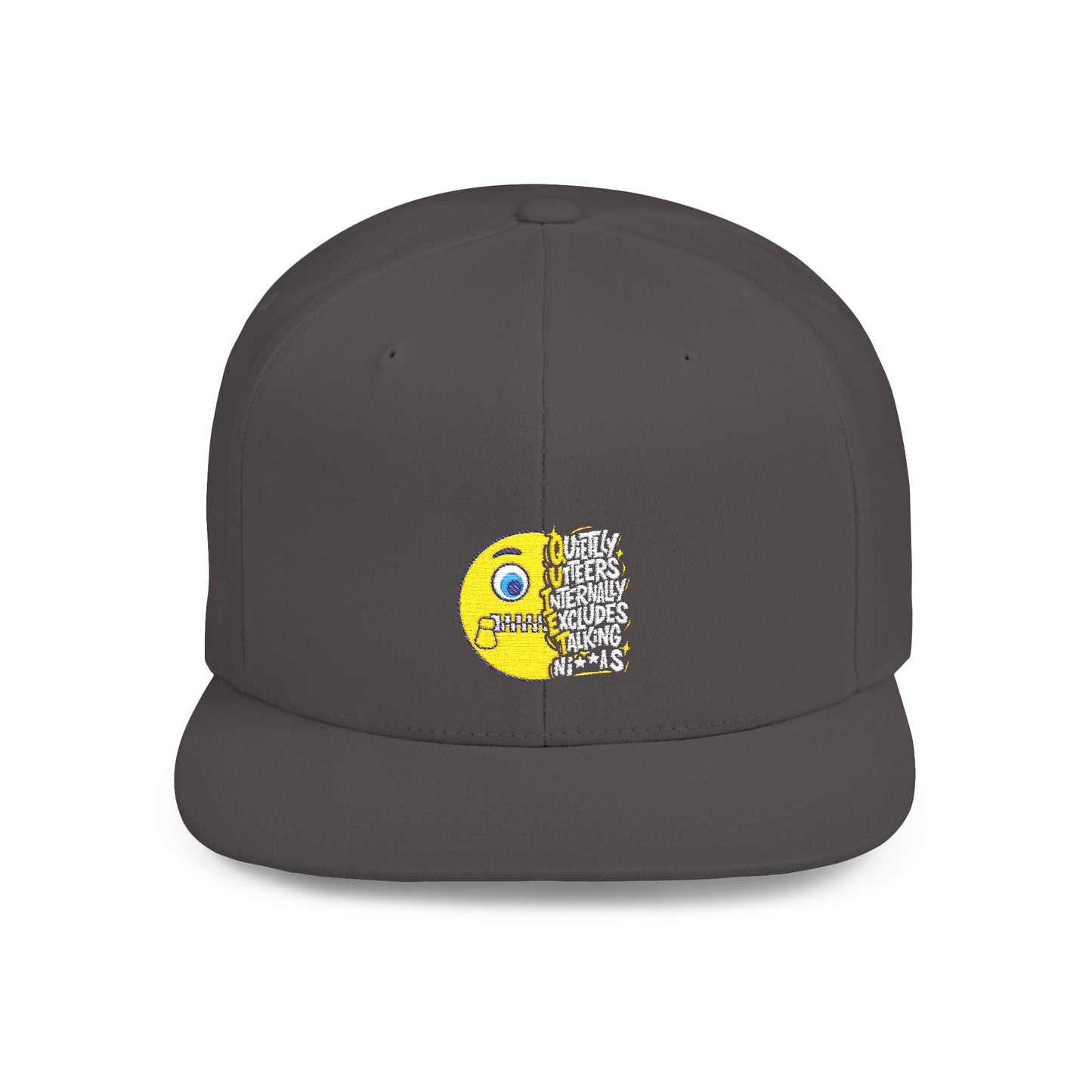 Q.U.I.E.T. Niggas Inspired Flat Bill Snapback Cap