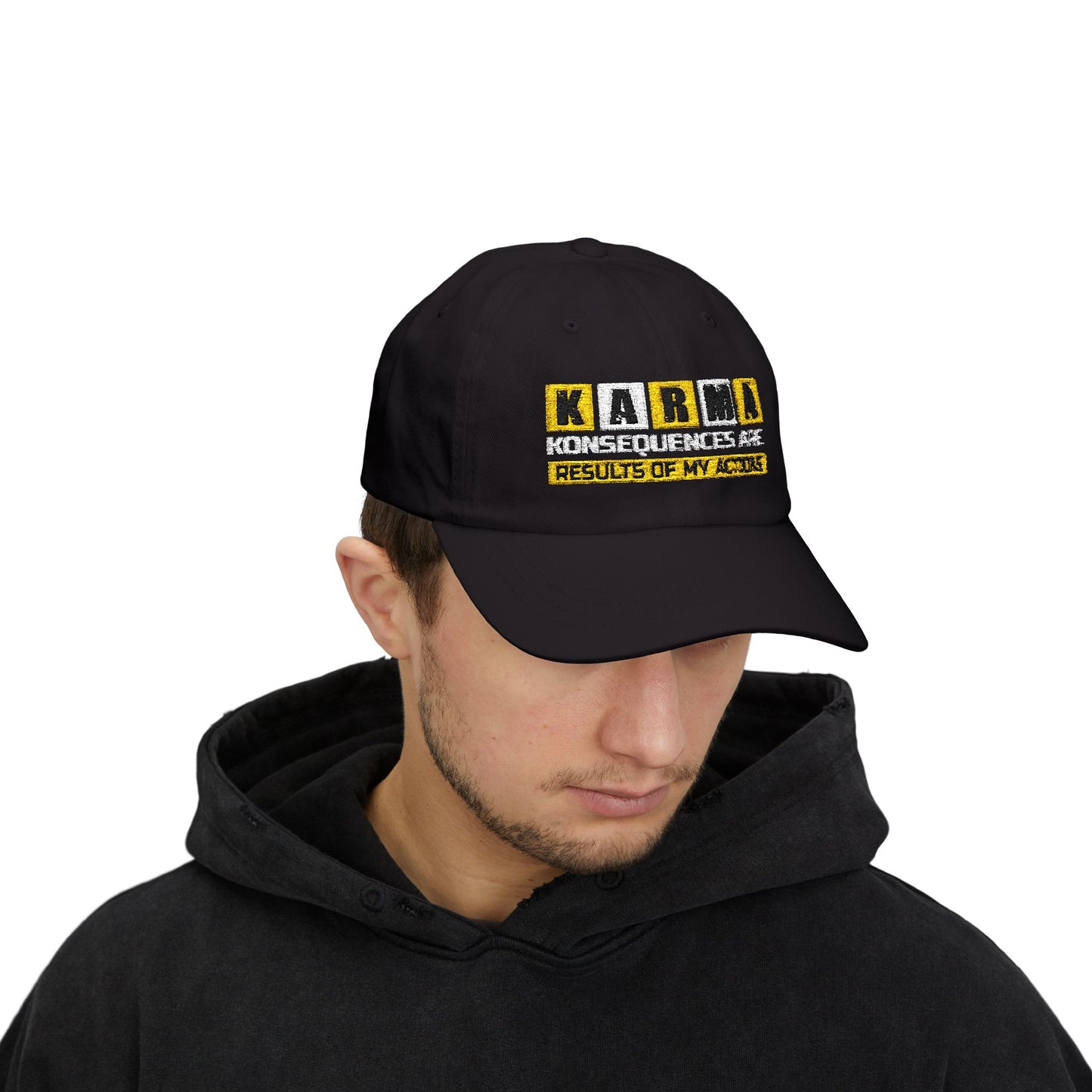 K.A.R.M.A. Classic Cap, Unique Gift for Dad, Adjustable Cap, Everyday Wear