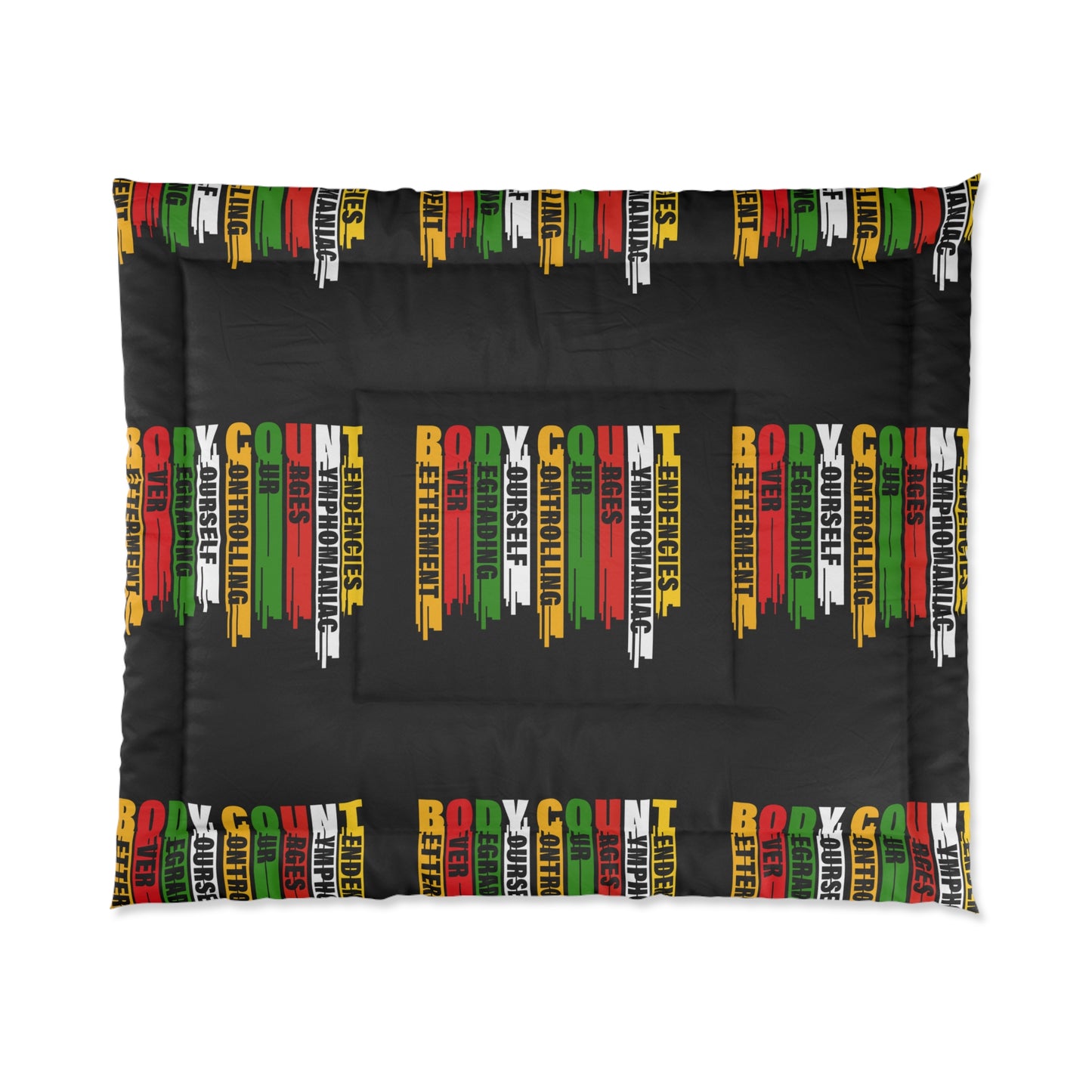 Body Count Comforter - Cozy Bedroom Decor, Music Lover Gift, Vibrant Bed Cover, Hip Hop Room Accessory, Holiday & Birthday Present