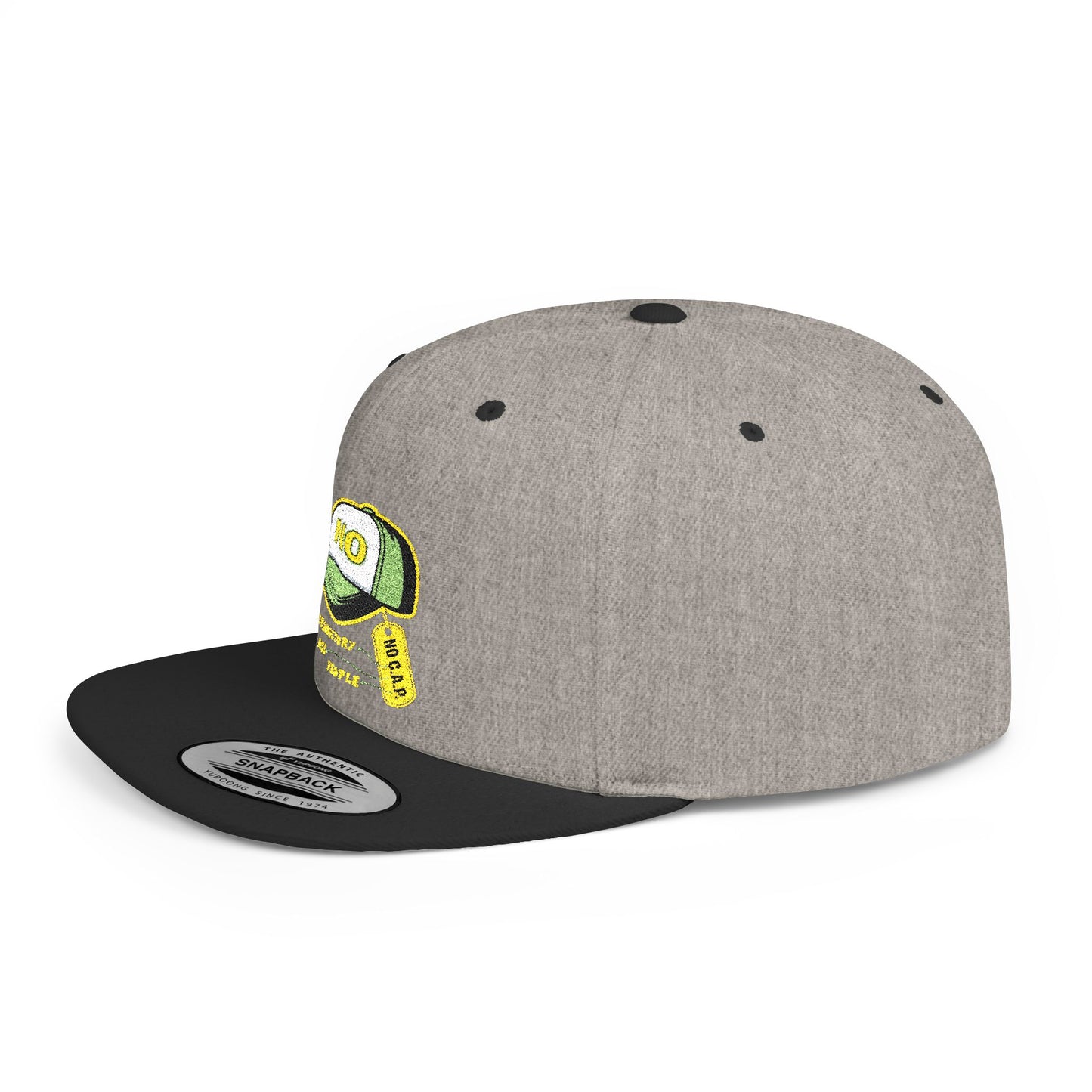 No C.A.P. Cool Flat Bill Snapback Hat, Trendy Cap for Casual Style