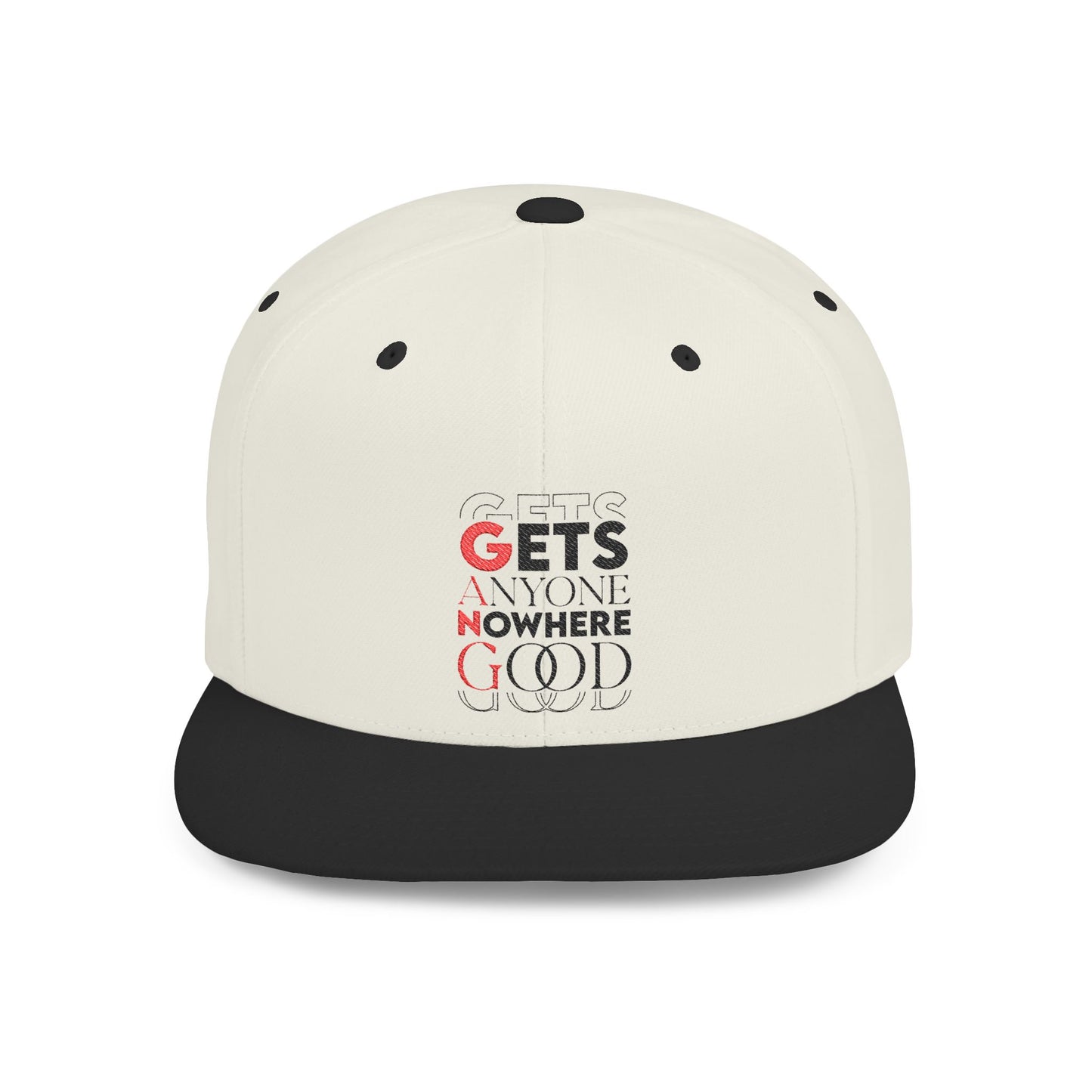 G.A.N.G. Flat Bill Snapback Hat - Stylish and Bold Statement Cap, Street Style