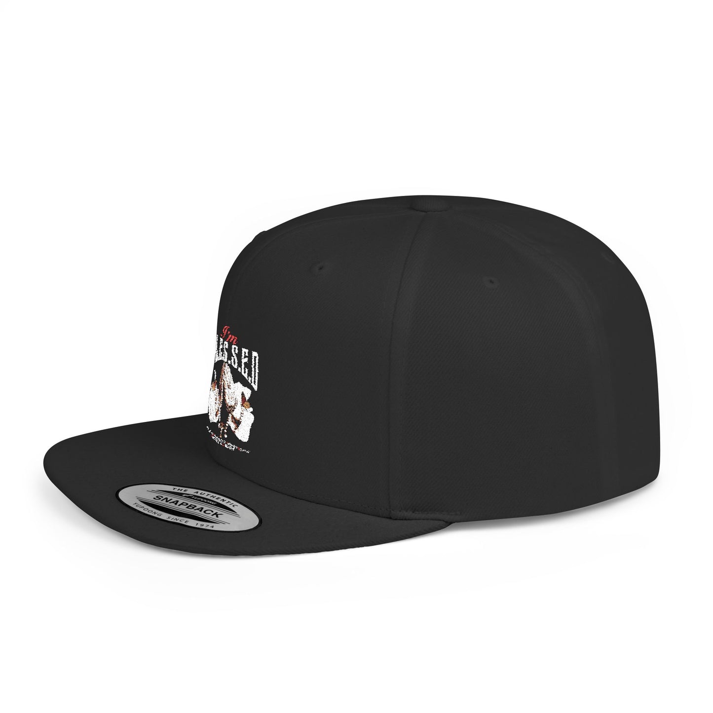 I'm B.L.E.S.S.E.D. Stylish Flat Bill Snapback Hat, Casual Cap, Streetwear Fashion, Trendy Headwear
