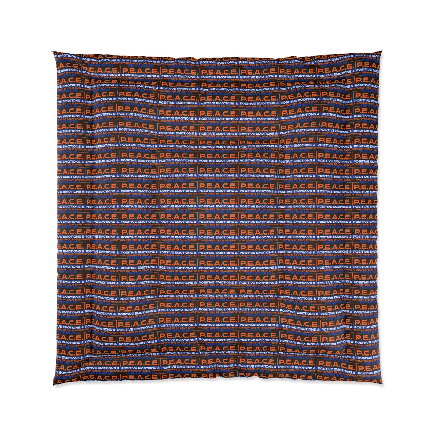 Protecting My P.E.A.C.E. Themed Comforter, Cozy Bedding for Relaxation, Mindfulness Decor, Ideal for Spiritual Retreats