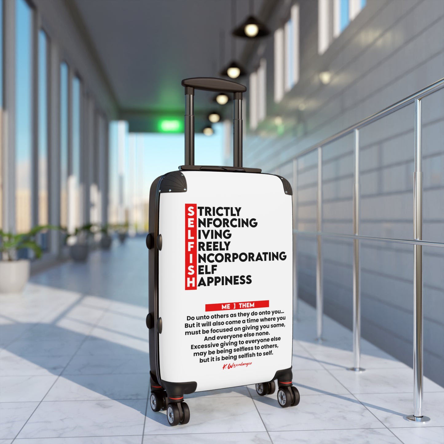 Self-Care Suitcase: Travel with Purpose, Mindful Packing, Inspirational Luggage, Gift for Travelers, Self-Love Reminder