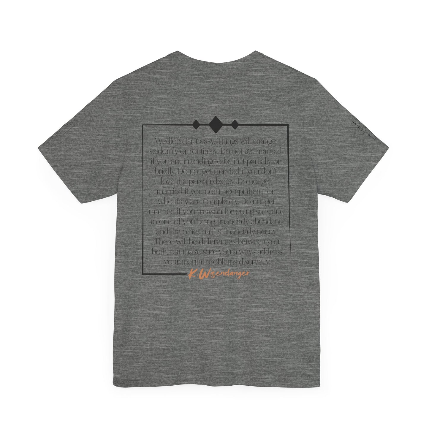 Inspirational Husband Tee - Perfect Gift for Weddings & Anniversaries
