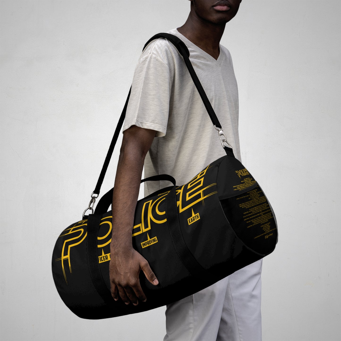 P.O.L.I.C.E. Support Duffel Bag with poem | Gym Bag, Sports Bag, Travel Bag, Workout Bag, Gift for Police Officers