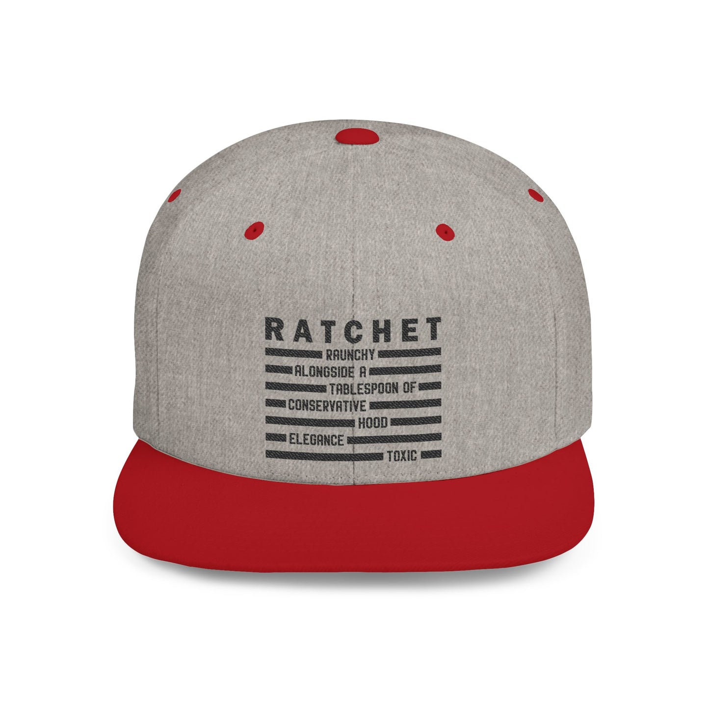 R.A.T.C.H.E.T. Flat Bill Snapback Cap - Perfect for Street Style, Outdoor Events, & Casual Wear