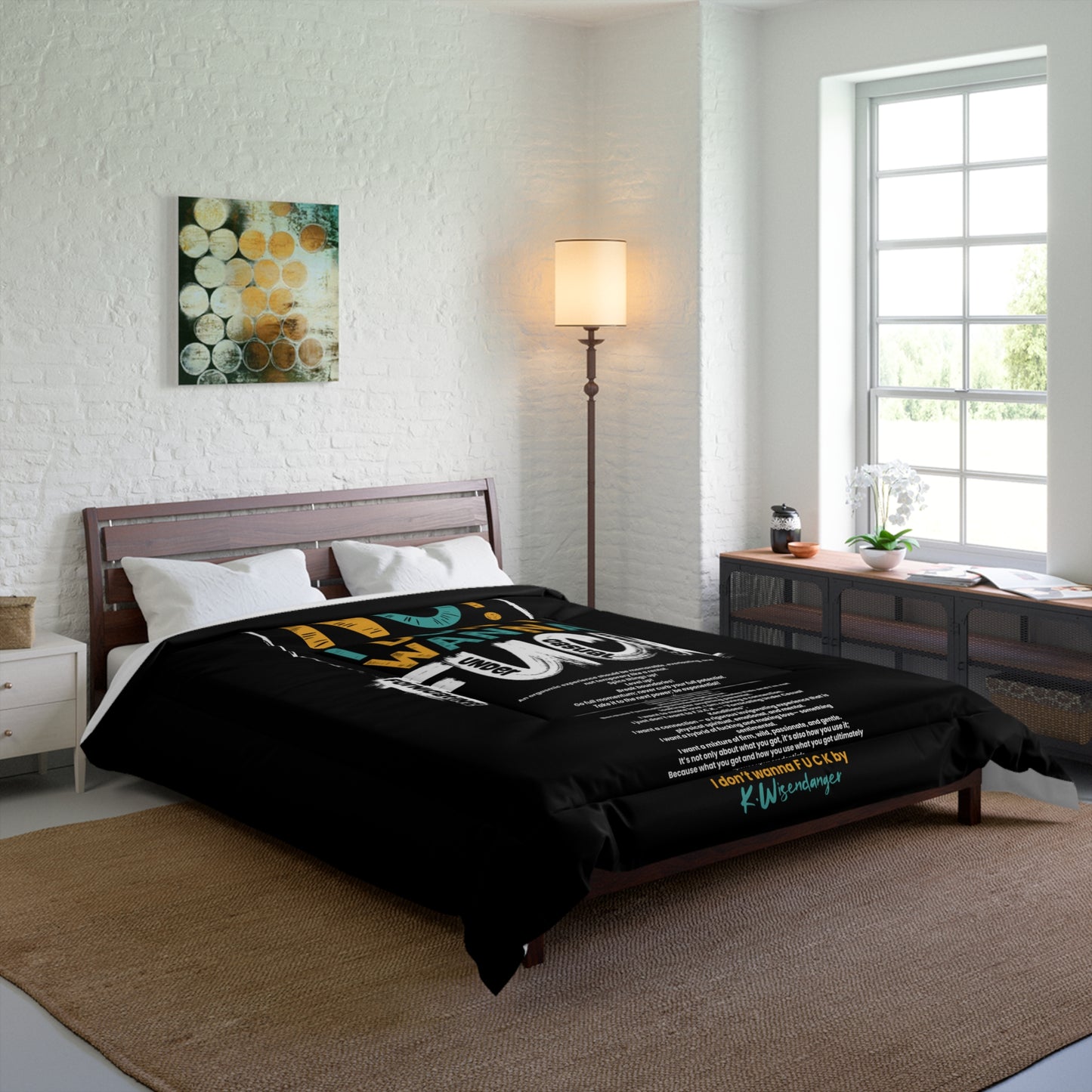 No! I Don't Wanna F*ck Funny Comforter | Cozy Bedroom Décor, Humorous Gift, Unique Bedding, Quirky Bedroom Idea, Mood Enhancer