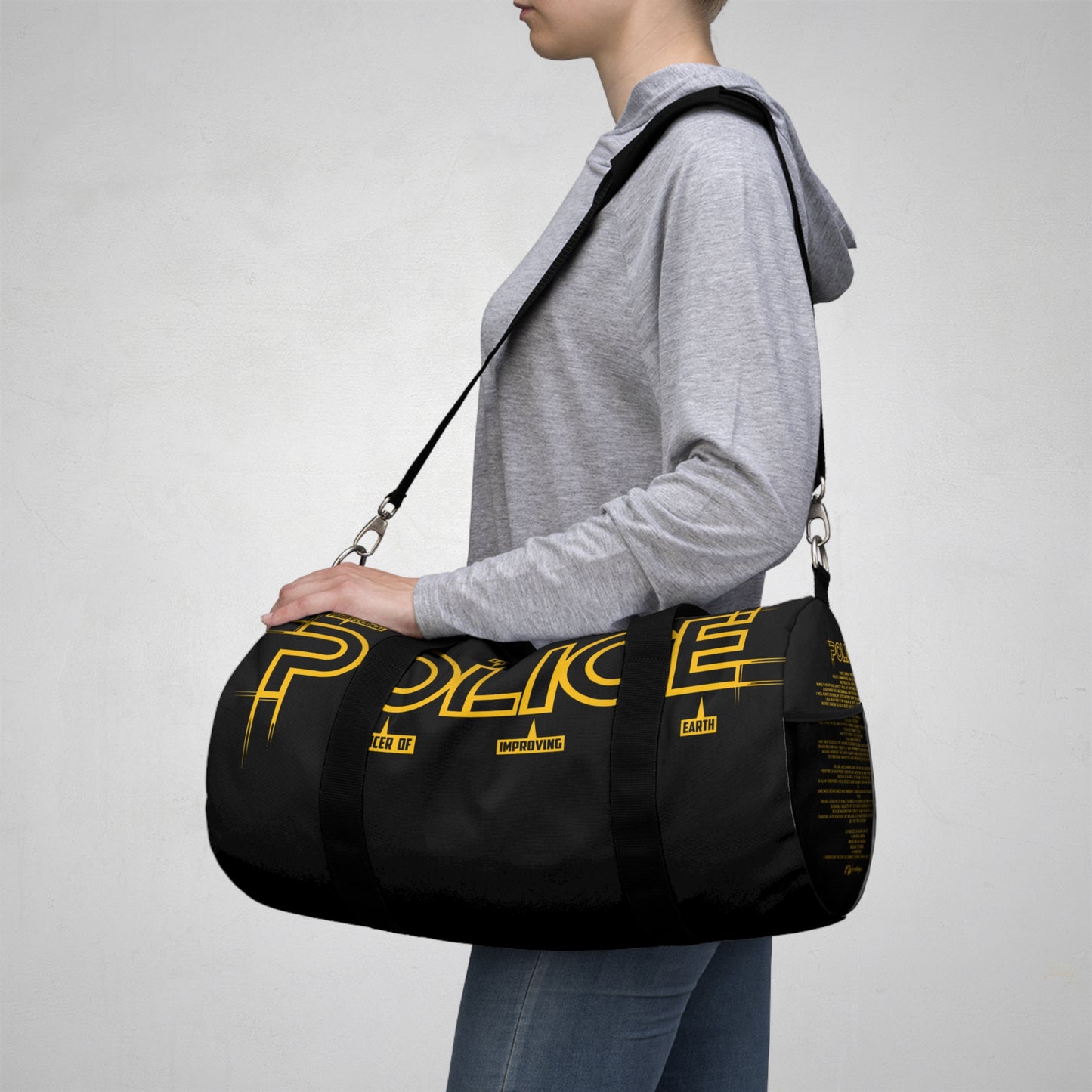 P.O.L.I.C.E. Support Duffel Bag with poem | Gym Bag, Sports Bag, Travel Bag, Workout Bag, Gift for Police Officers