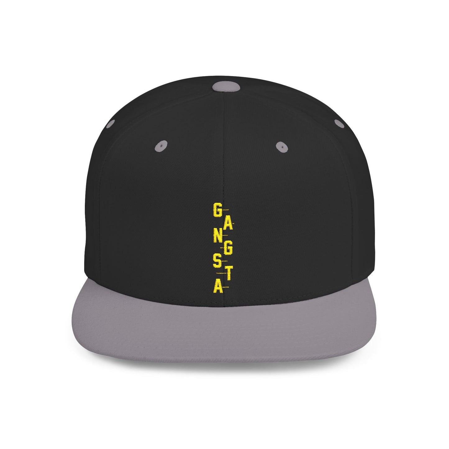 G.A.N.G.S.T.A. Flat Bill Snapback Hat, Cool Streetwear Cap for Trendy StyleS