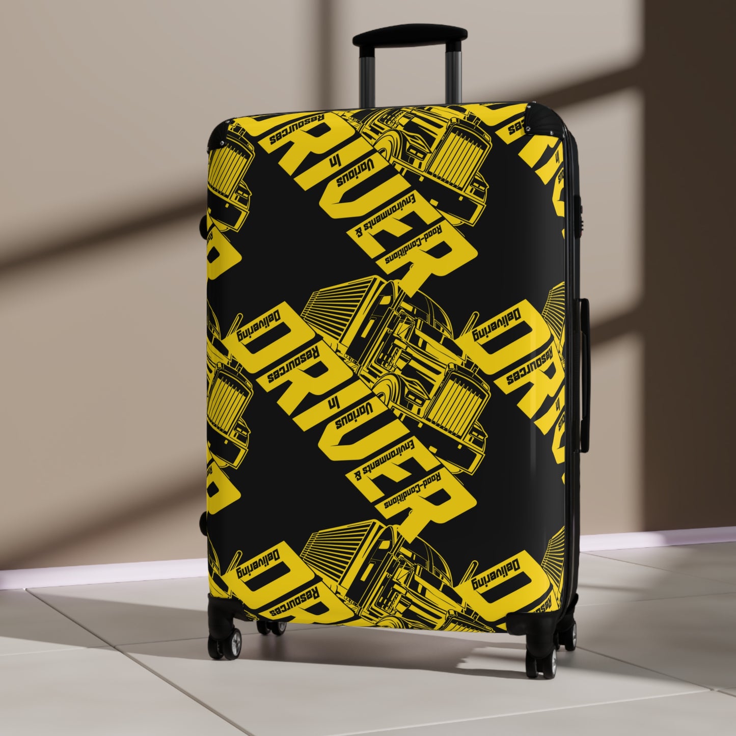 Truck Driver Suitcase – Vibrant Luggage for Trucking Enthusiasts, Travel Gear, Gift for Drivers, Cargo Theme, Durable Travel Case