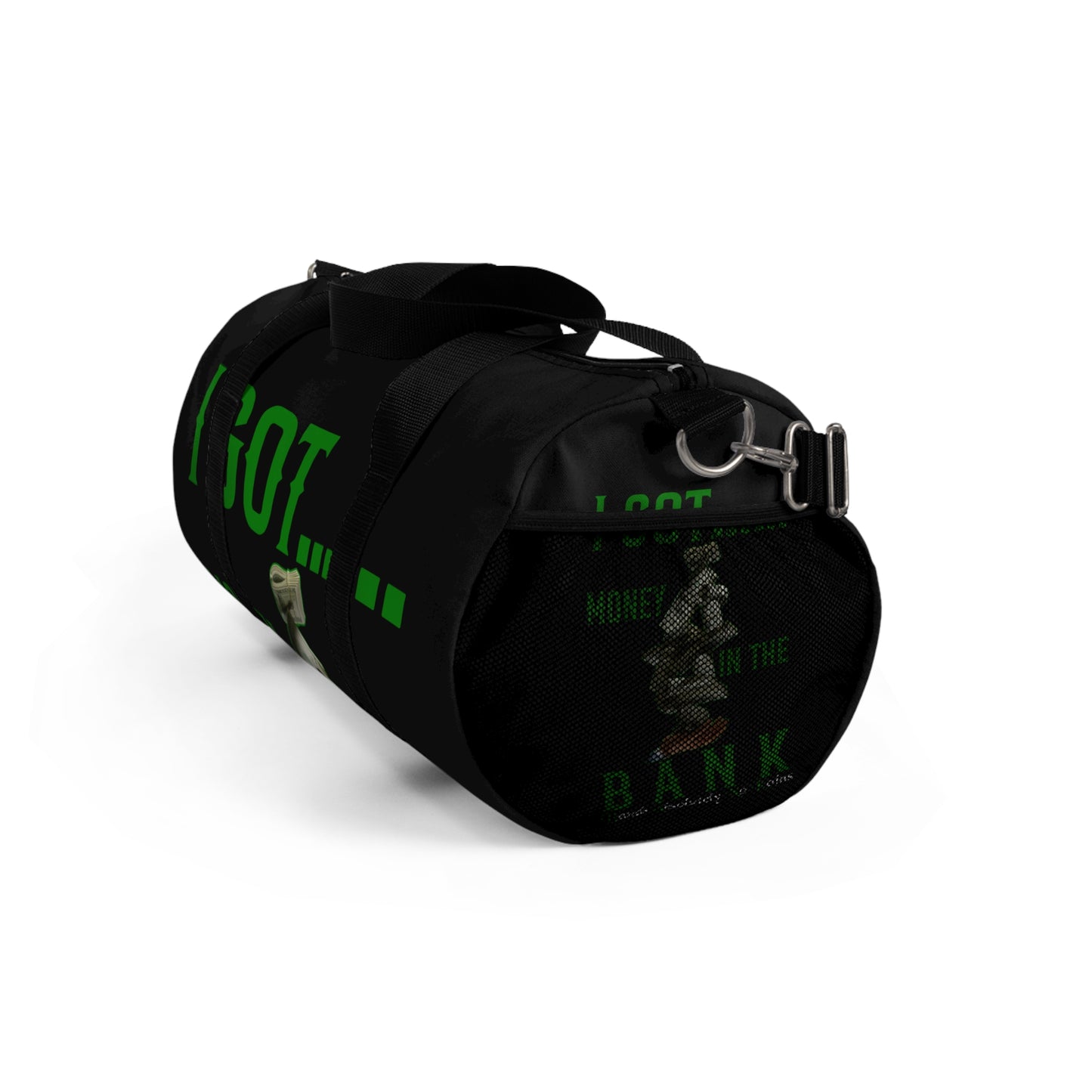 Money In The B.A.N.K. Themed Duffel Bag for Gym, Travel, or Sports | Fun Gift for Financial Goals, Motivational Bag, Workout Tote, Stylish Overnighter