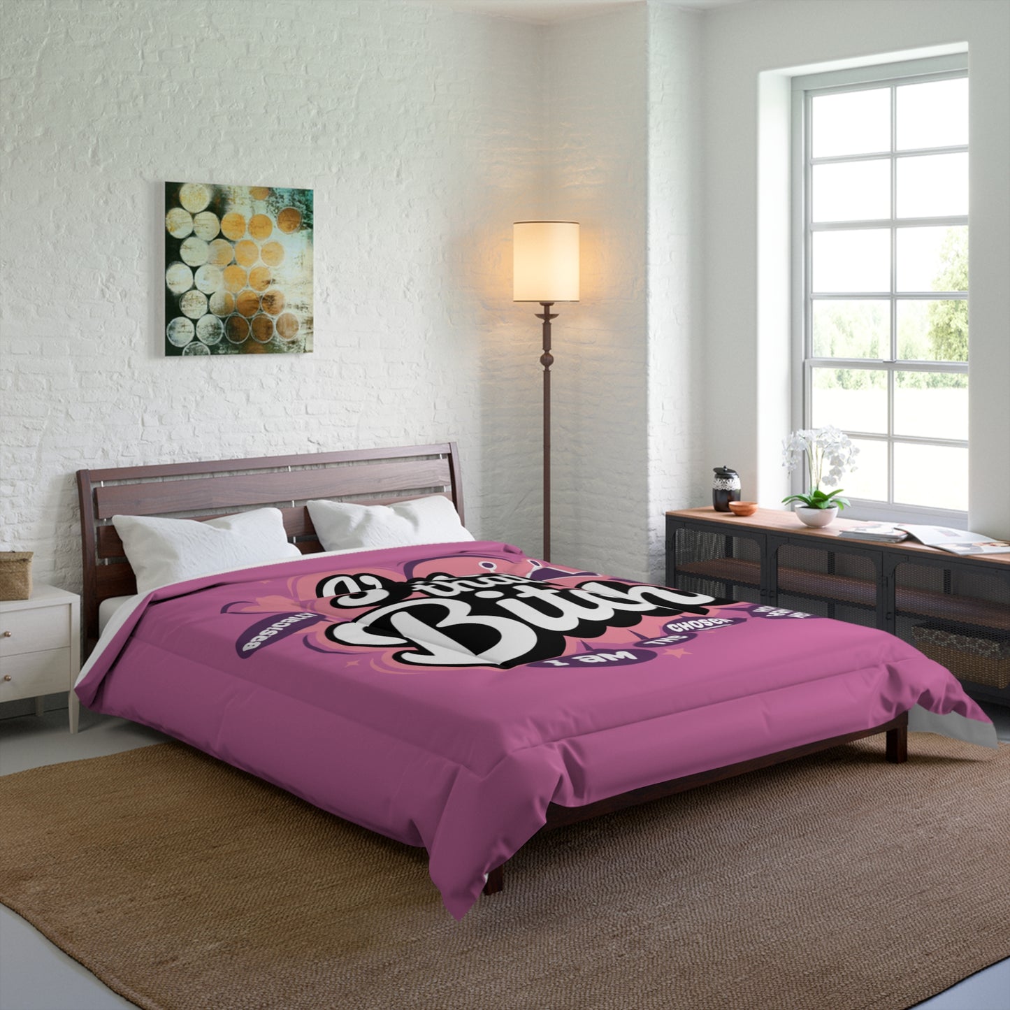 Fabulous Queen Comforter - Bold 'I'm That Bitch' Cozy Bedding, Empowering Gift for Her, Fun Bedroom Decor, Perfect for Self-Care