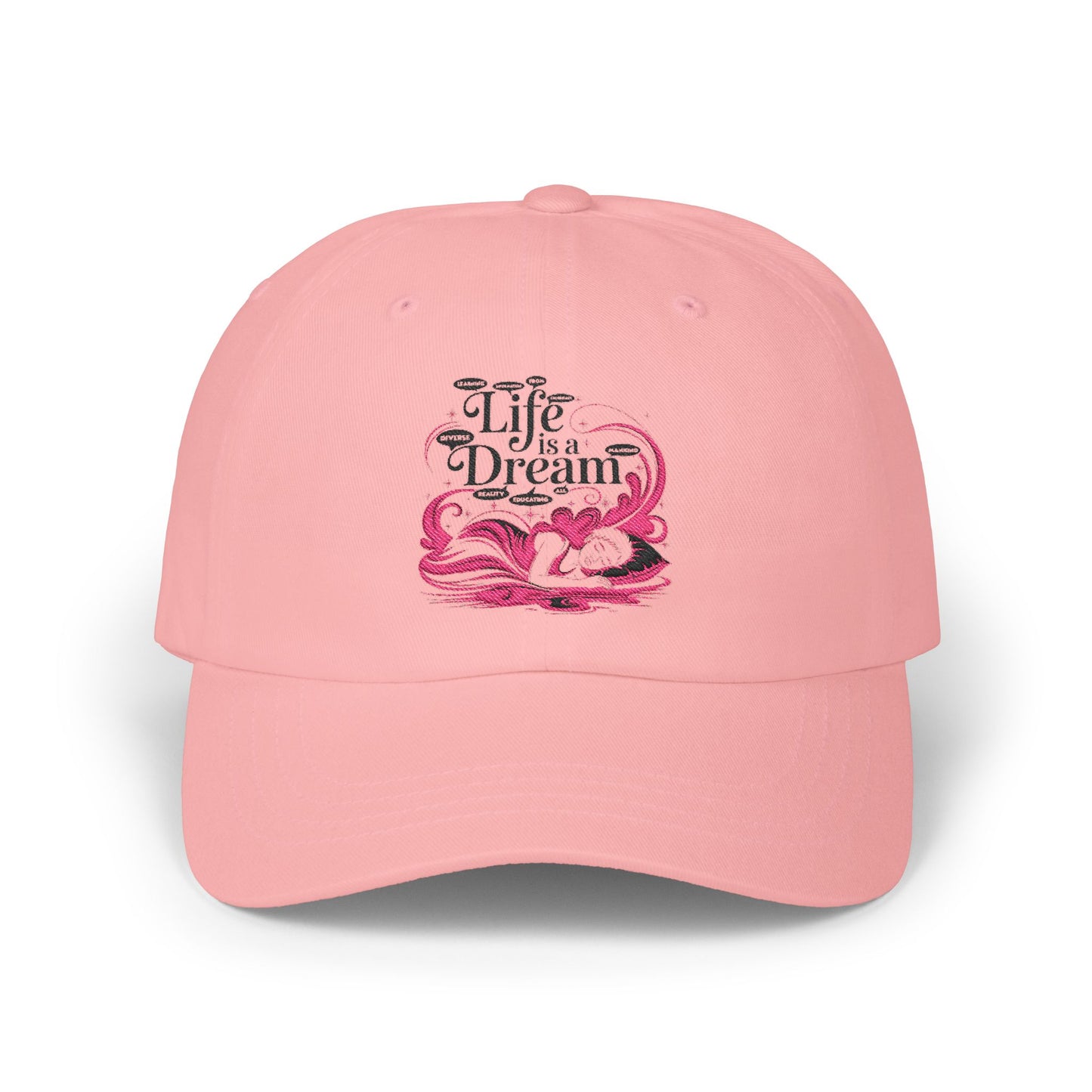 L.I.F.E. Is A D.R.E.A.M. Classic Cap - Casual Everyday Hat, Adjustable Cap, Relaxed Style Headwear