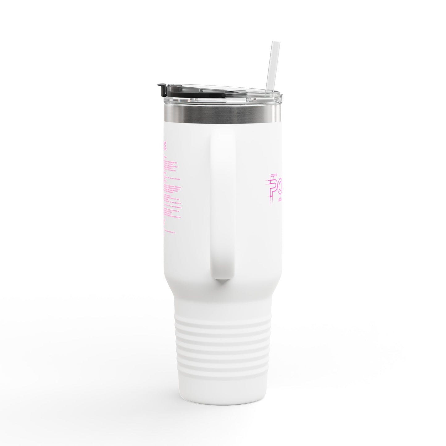 P.O.L.I.C.E. (Professional Officer of Law Improving Communities on Earth) Stylish Insulated Travel Mug, 40oz – Perfect for On-the-Go Hydration, Law Enforcement, Commuters, Coffee Lovers, Summer Travels, Gift for Him/Her