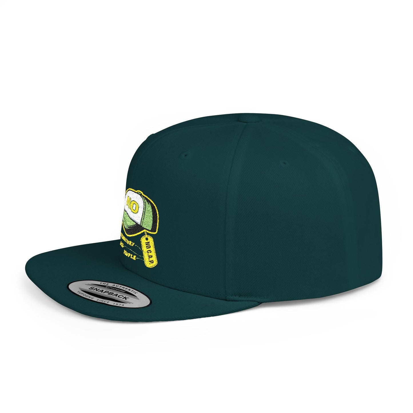 No C.A.P. Cool Flat Bill Snapback Hat, Trendy Cap for Casual Style
