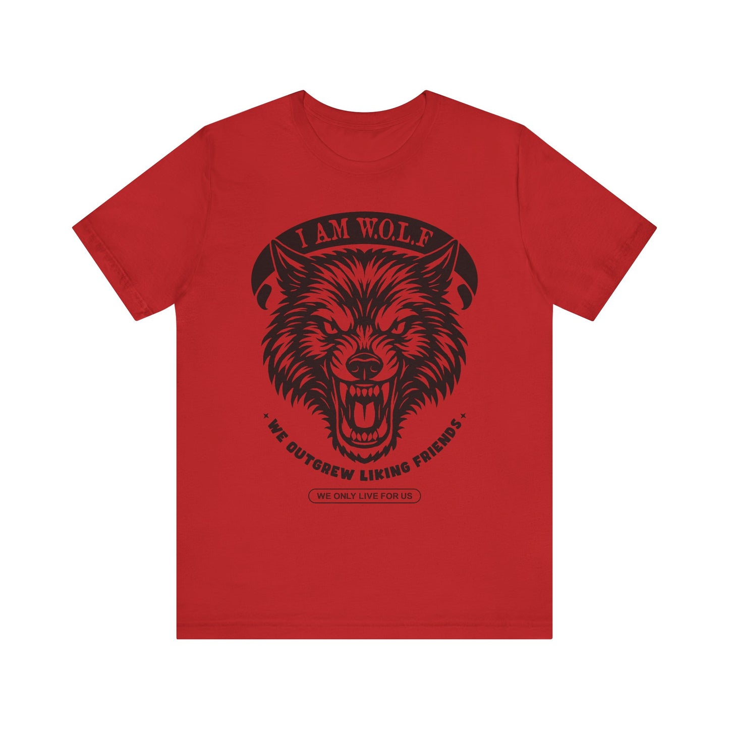 I AM W.O.L.F. (We Outgrew Liking Friends) Inspired Unisex Tee, Statement Graphic Tee, Unique T-Shirt
