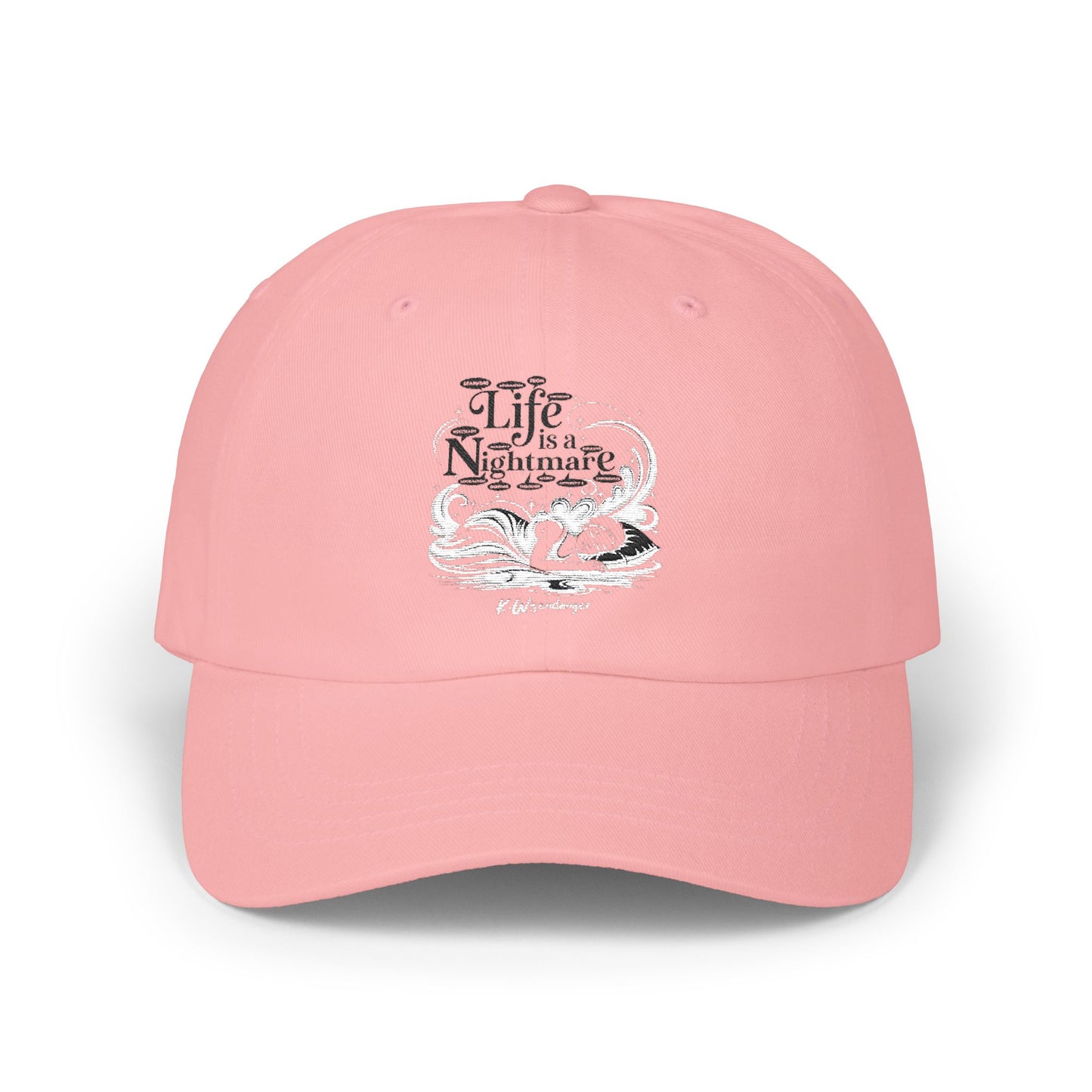 Classic Cap with "Life is a Nightmare" Design, Casual Hat, Adjustable Cap