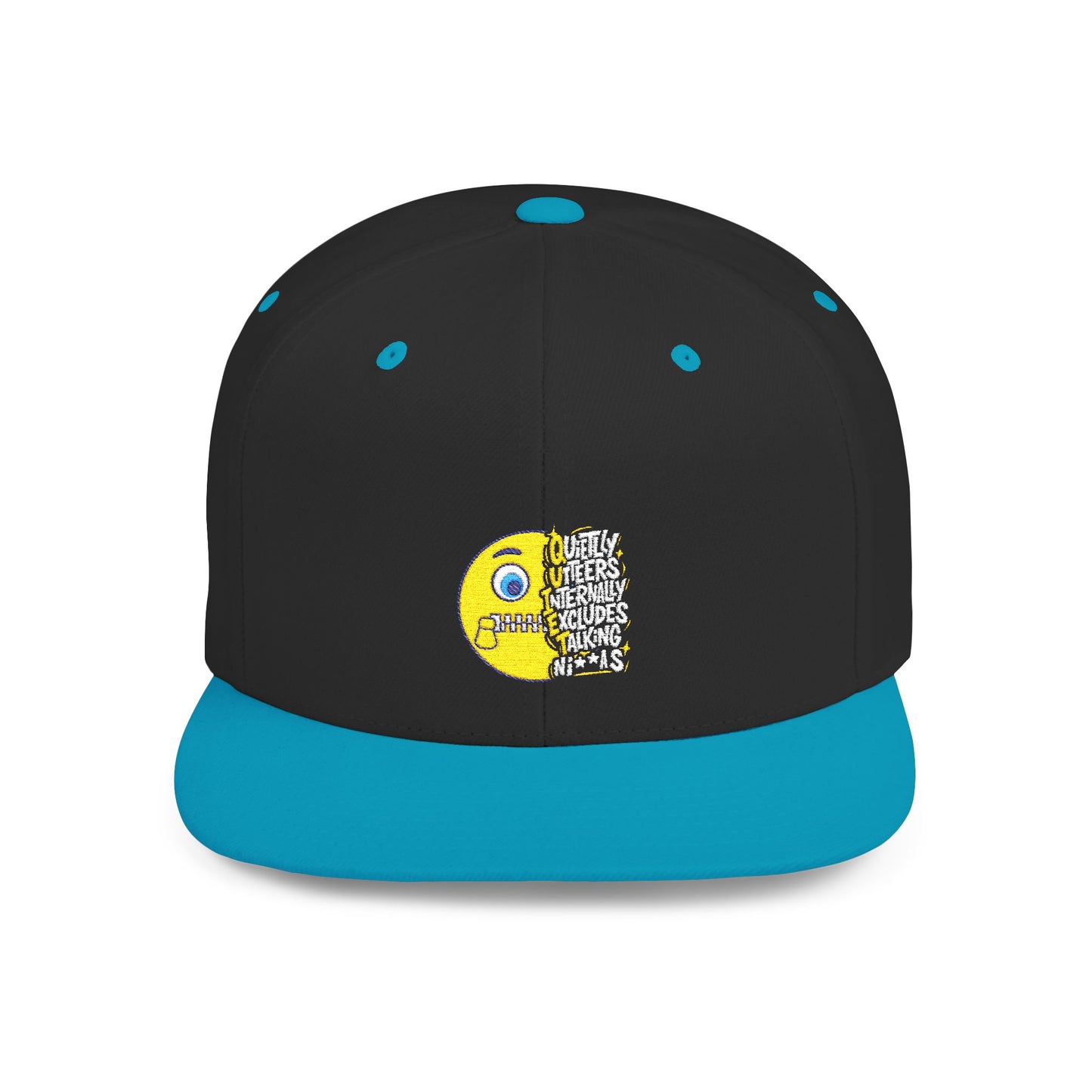 Q.U.I.E.T. Niggas Inspired Flat Bill Snapback Cap