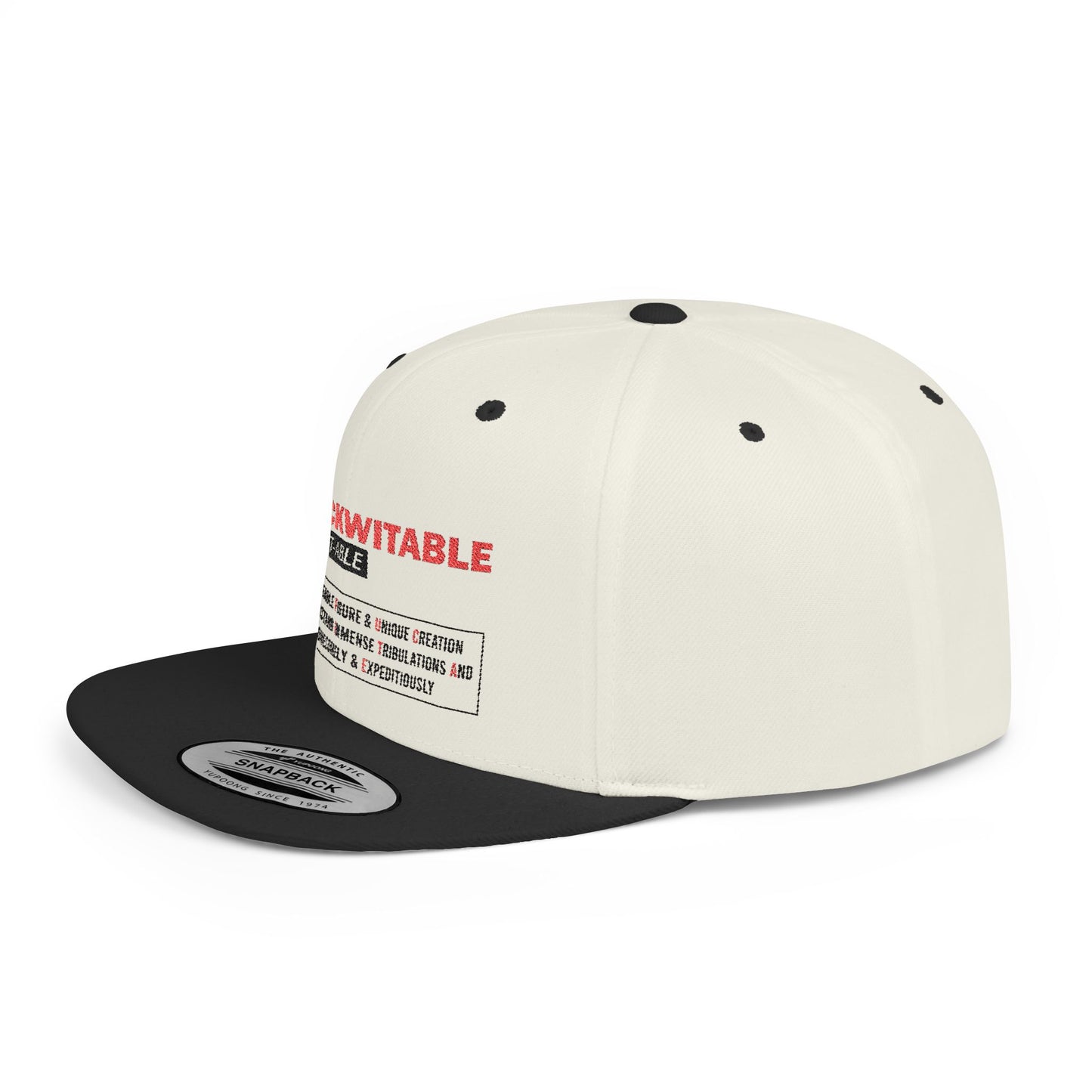 U.N.F.U.C.K.W.I.T.A.B.L.E. Flat Bill Snapback Hat | Bold Statement Cap, Fashion Accessory, Unique Gift, Casual Wear, Trendy Headwear