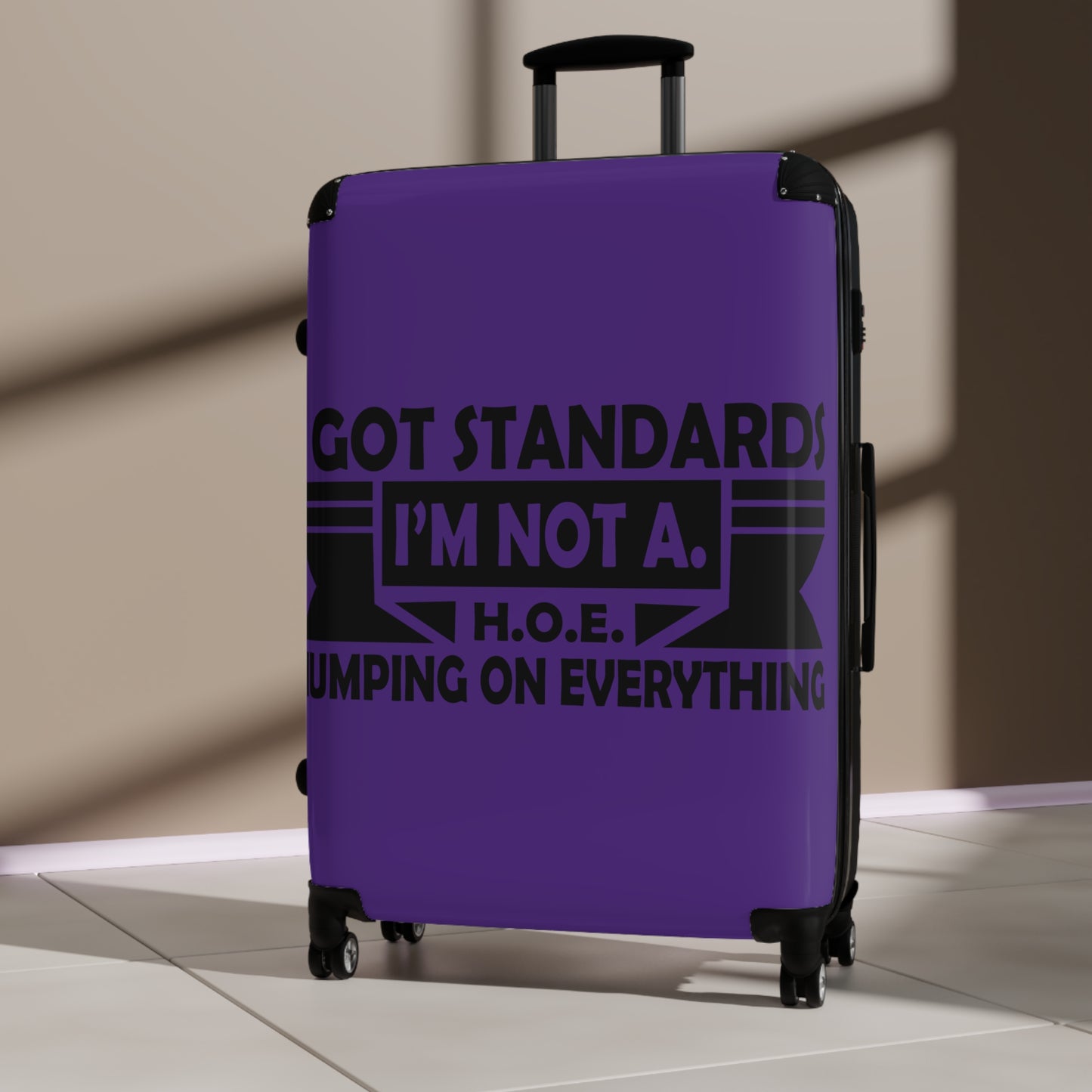 I'M Not A H.O.E. Travel Suitcase with Bold Quote, Fun Luggage for Adventurers, Unique Carry-On for Trips, Gift for Travelers, Vacation Essentials